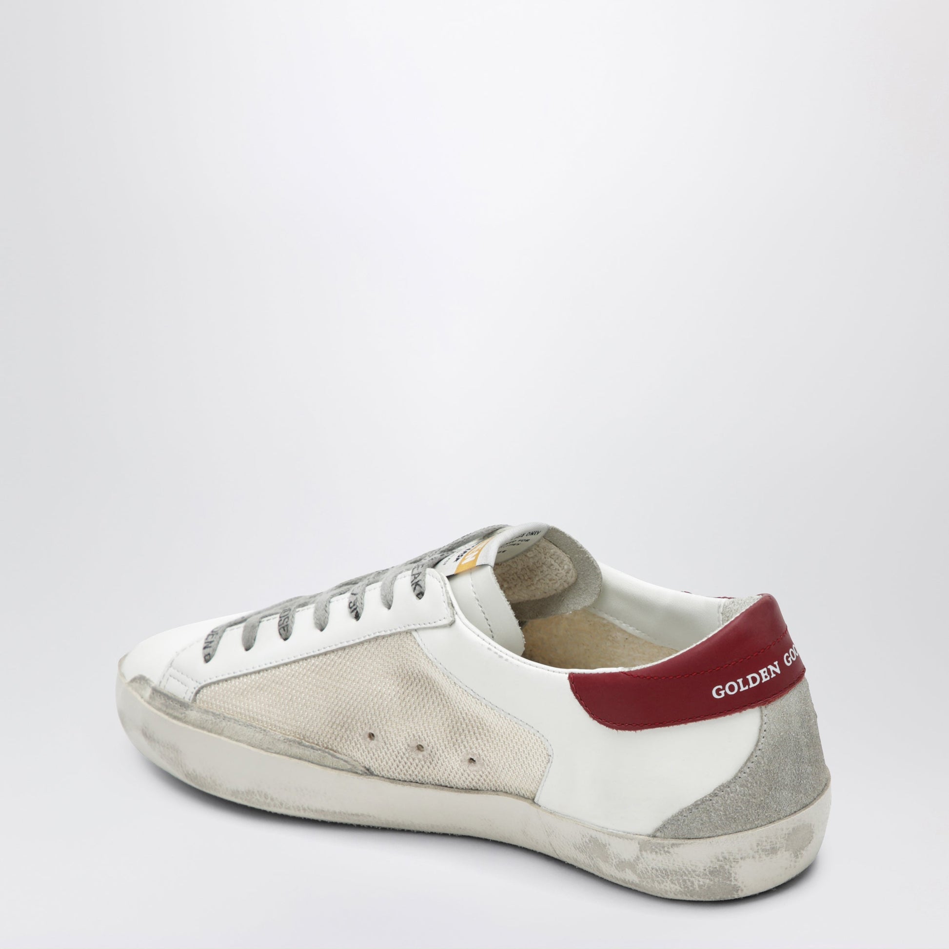 Golden Goose Golden Goose Super-Star Sneakers In Beige/White/Red Men GOLDEN GOOSE