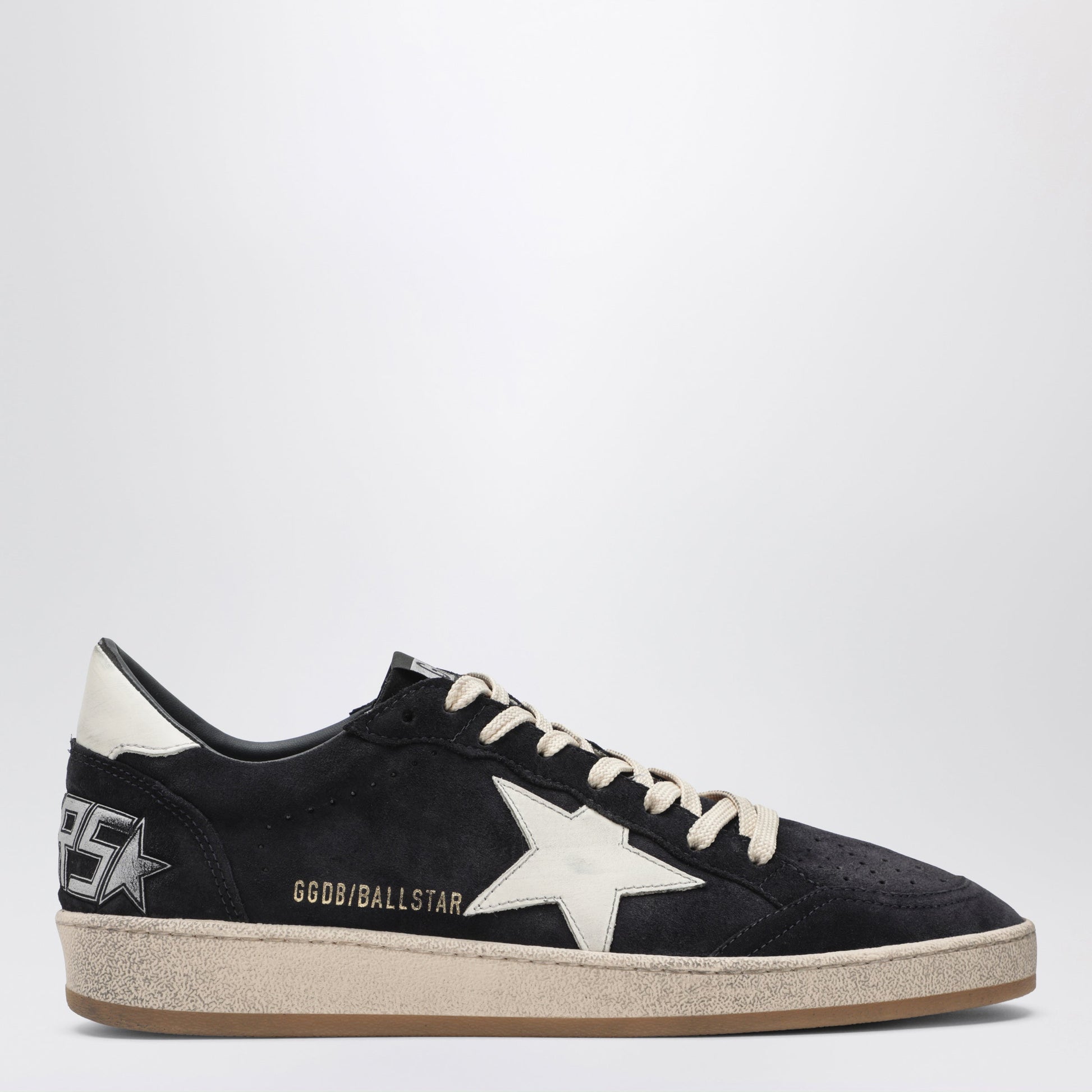 Golden Goose Dark Blue/White Ball Star Sneakers In Suede And Leather Men GOLDEN GOOSE