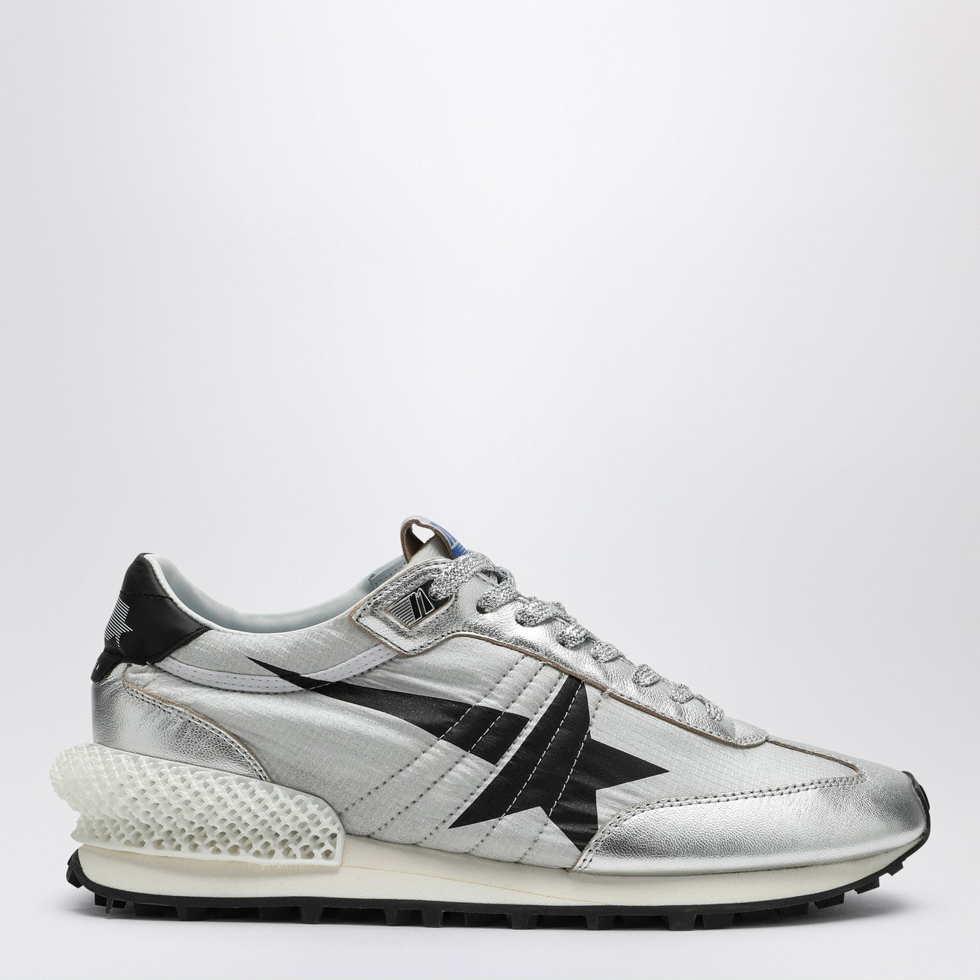 Golden Goose Sneakers Marathon In Nylon Ripstop Silver Men GOLDEN GOOSE