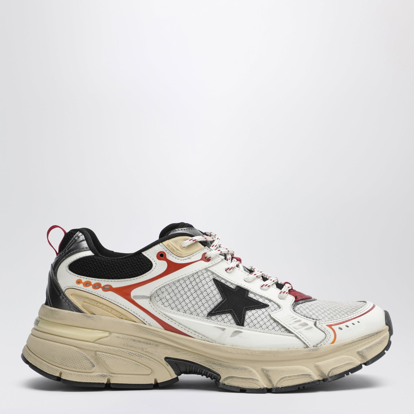 Golden Goose Lightstar Sneakers In White/Grey/Red Men GOLDEN GOOSE