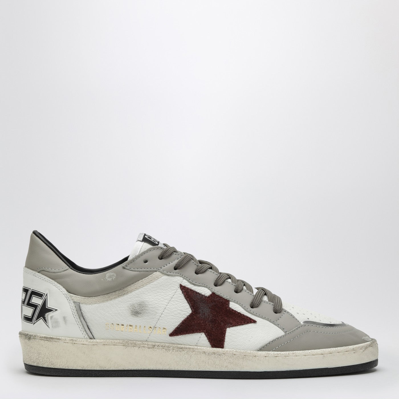 Golden Goose Ball Star Sneakers White/Taupe/Burgundy Men GOLDEN GOOSE