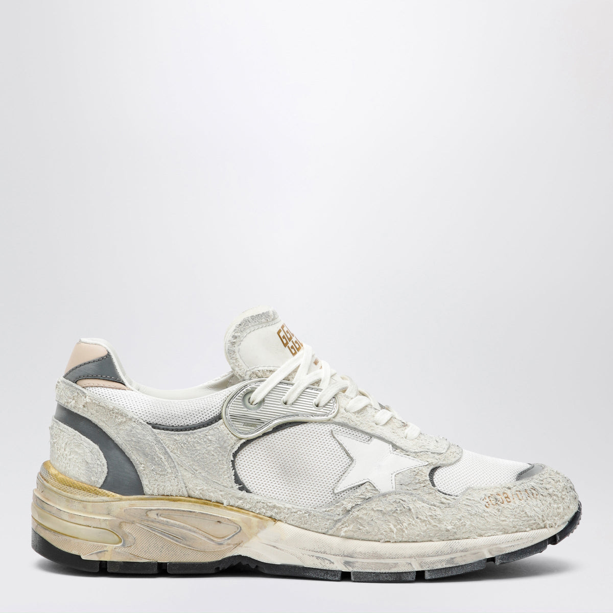 Golden Goose Dad-Star Trainers In Suede And White/Silver Mesh Men GOLDEN GOOSE