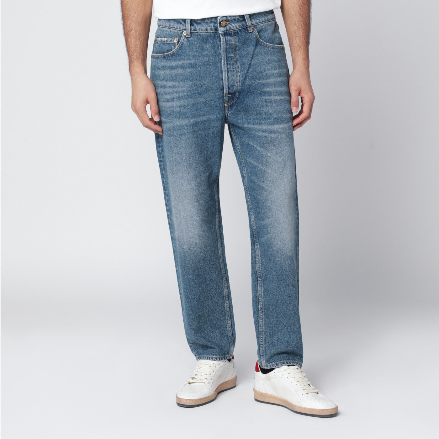 Golden Goose Washed-Effect Blue Jeans Men GOLDEN GOOSE