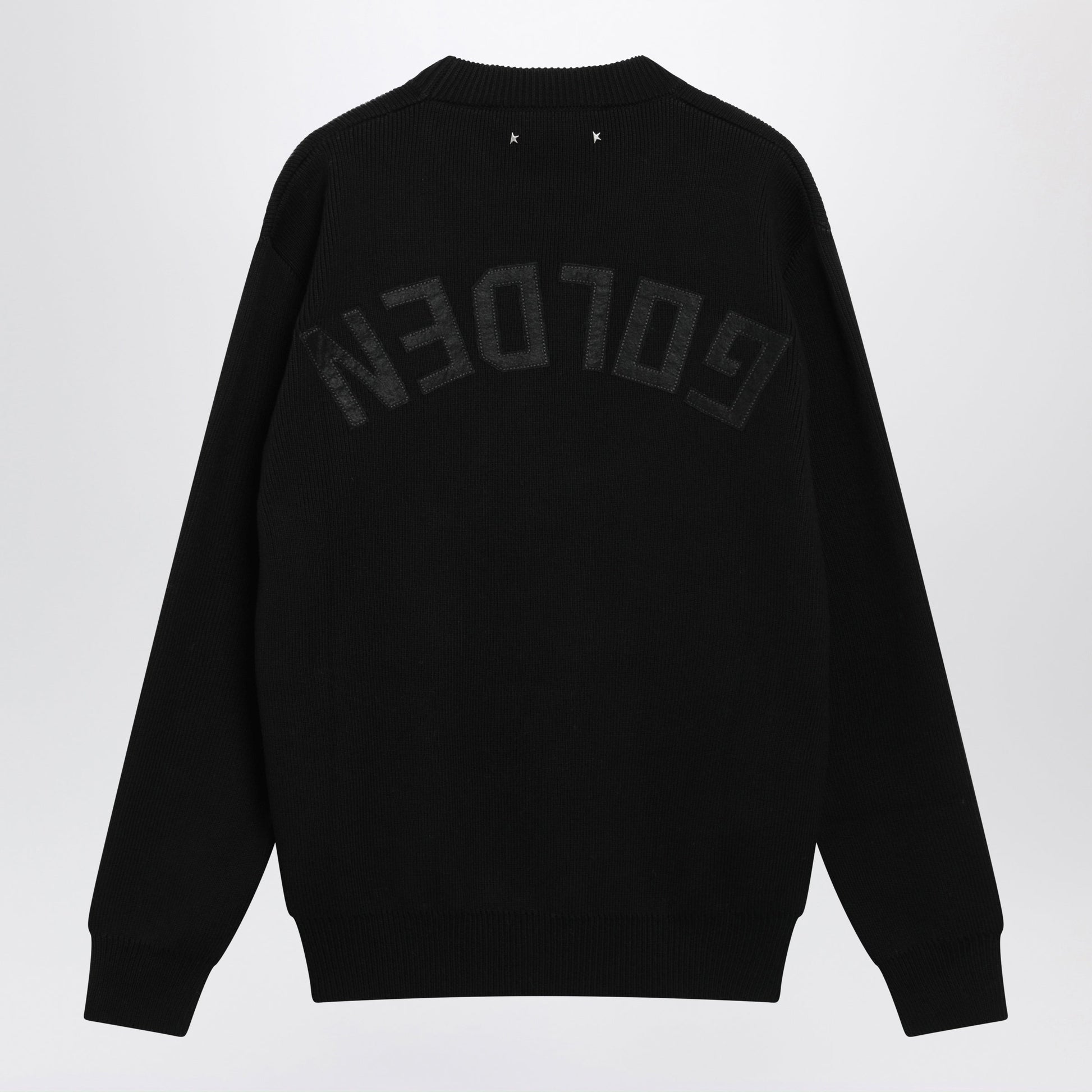 Golden Goose Golden Black Cotton Crewneck Sweater Men GOLDEN GOOSE