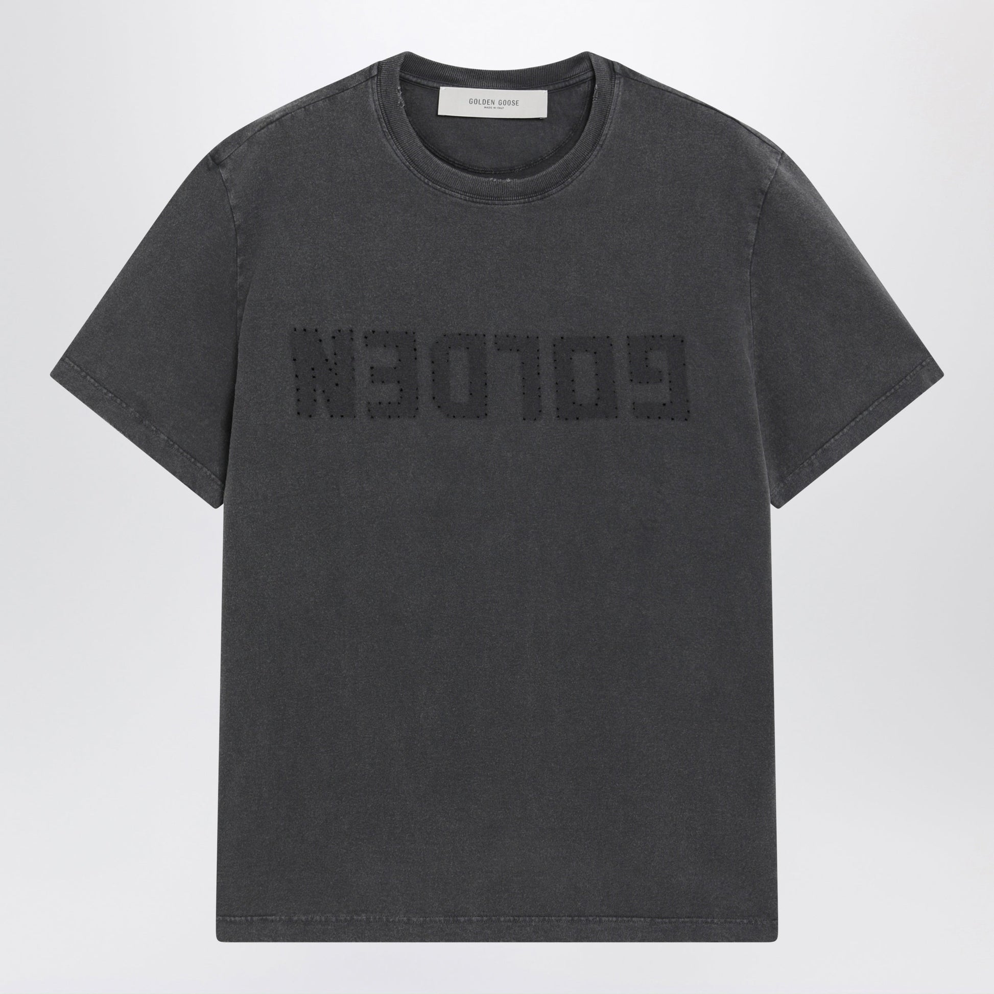 Golden Goose Anthracite Grey Vintage-Effect T-Shirt Men GOLDEN GOOSE