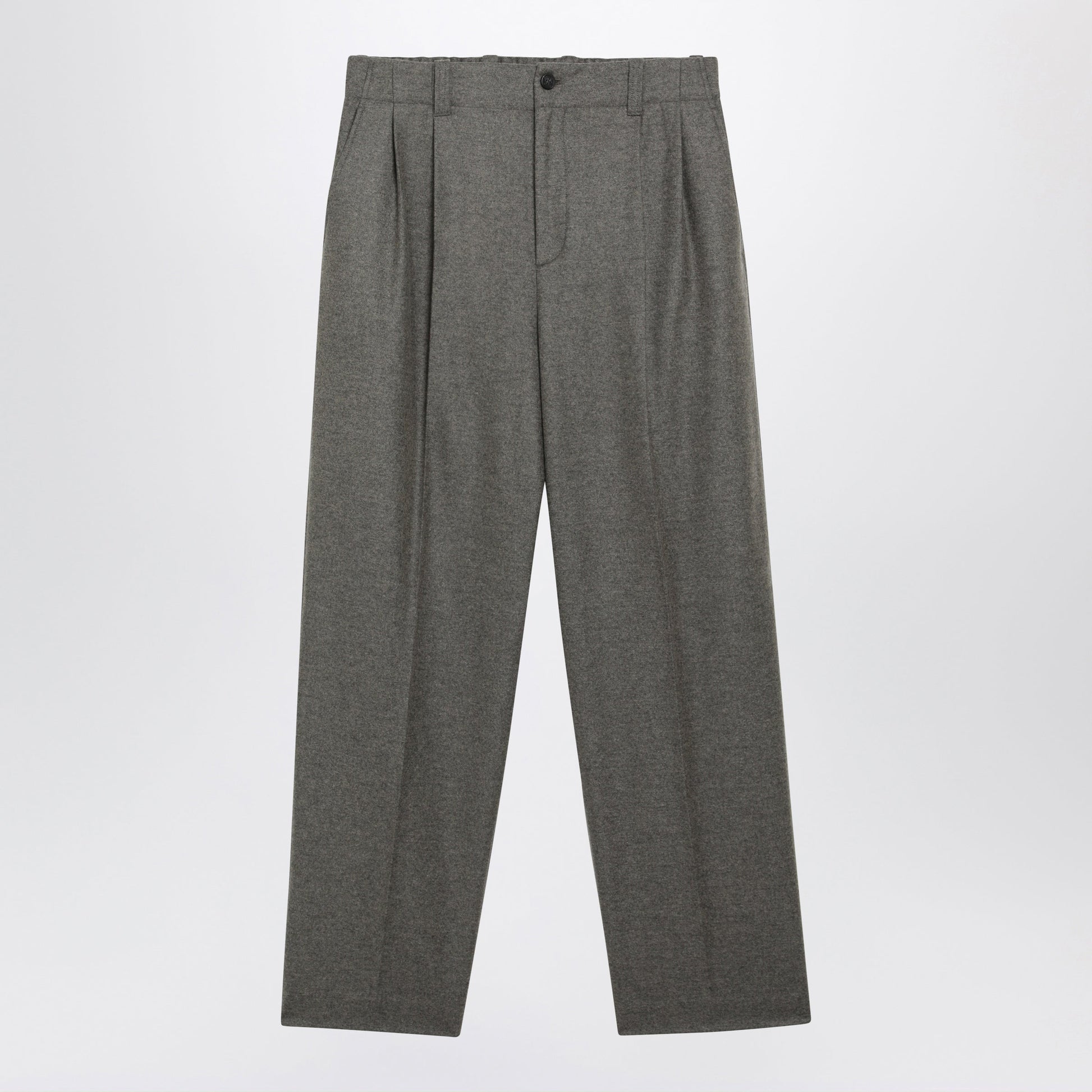 Golden Goose Isiah Grey Virgin Wool Flannel Jogger Trousers Men GOLDEN GOOSE