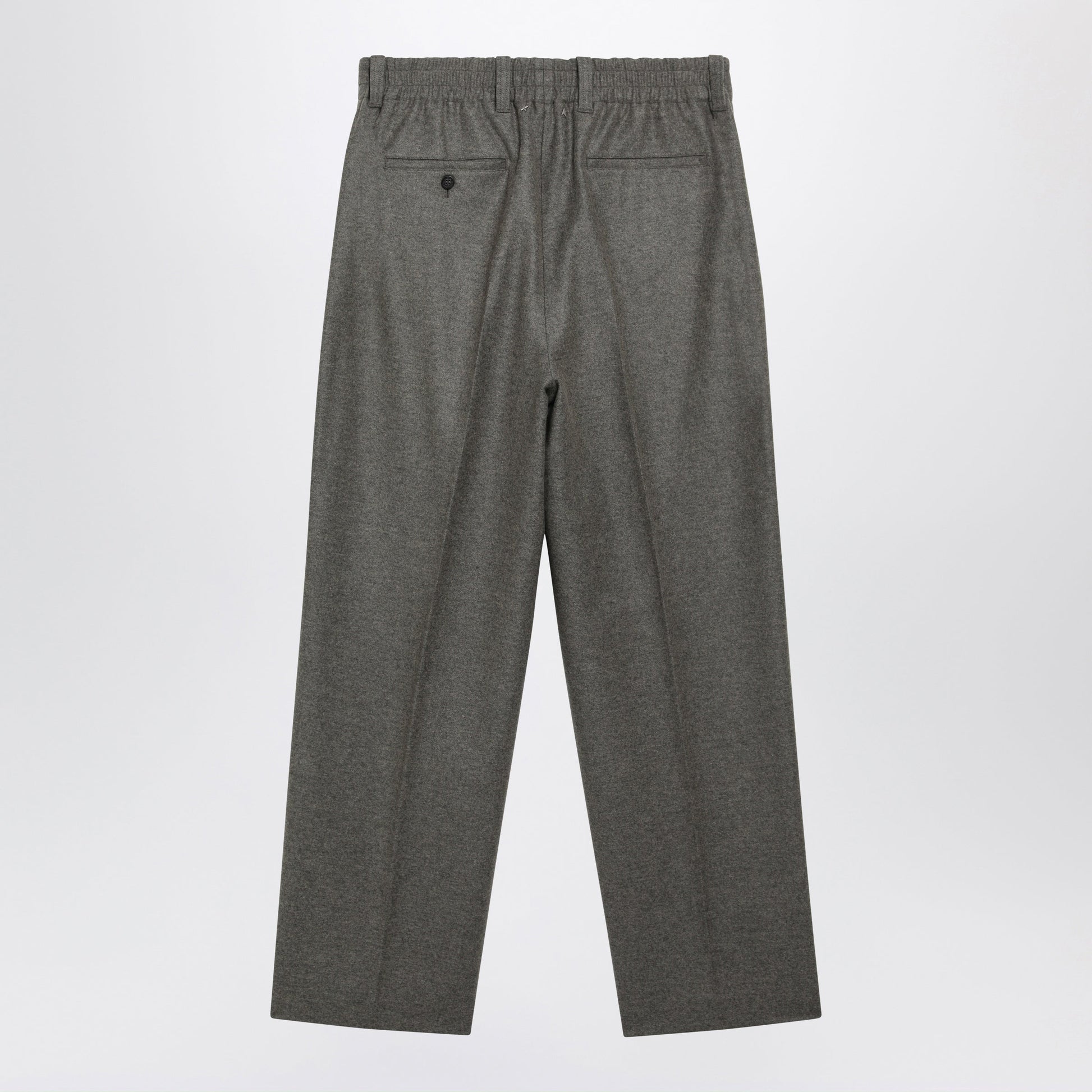 Golden Goose Isiah Grey Virgin Wool Flannel Jogger Trousers Men GOLDEN GOOSE