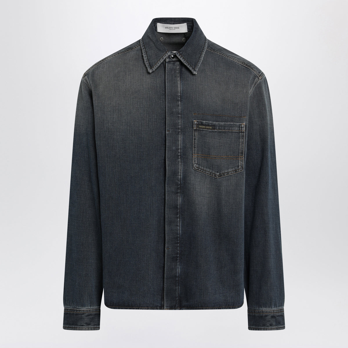 Golden Goose Journey Blue Denim Shirt Men GOLDEN GOOSE