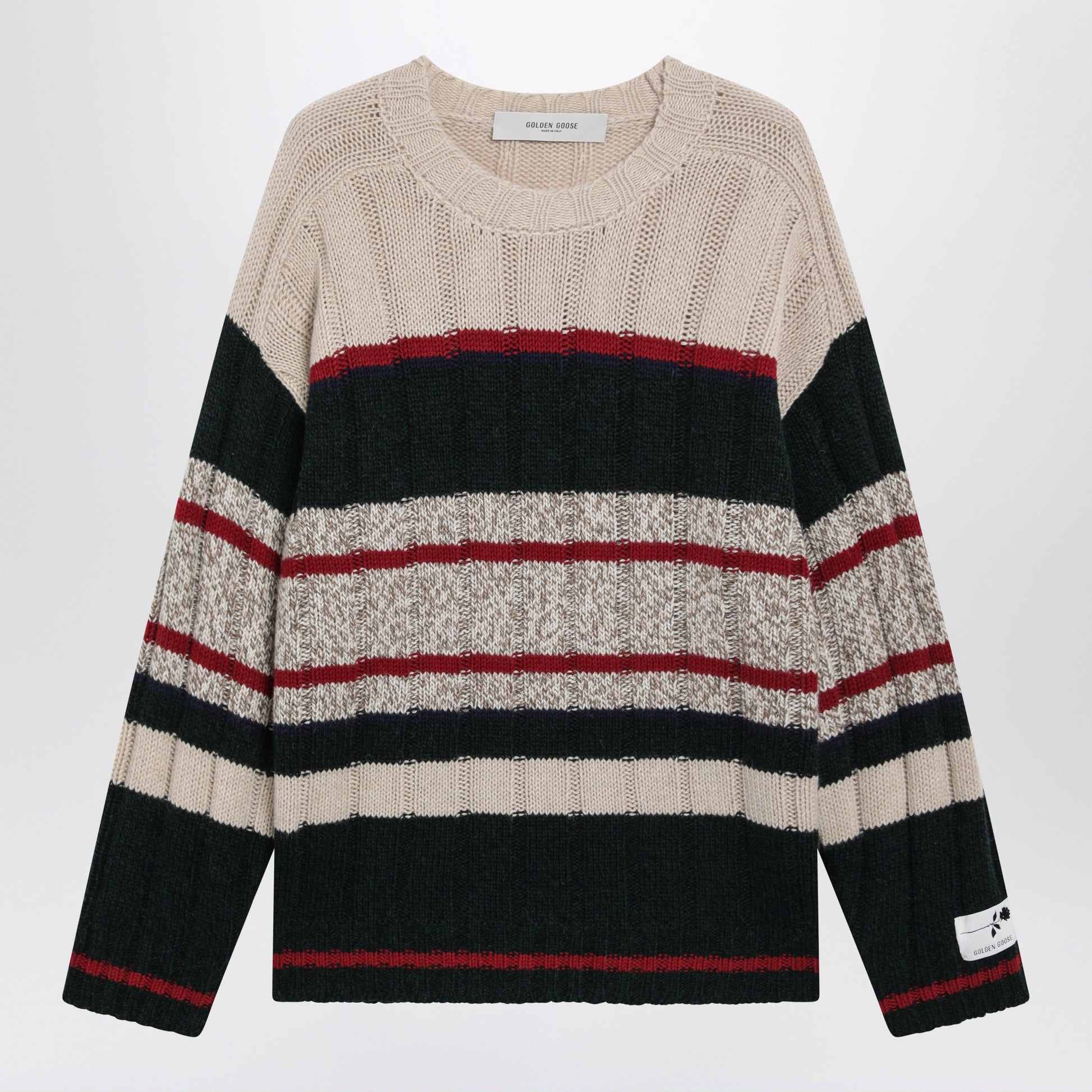 Golden Goose Multicolour Striped Jumper In Alpaca Blend Men GOLDEN GOOSE
