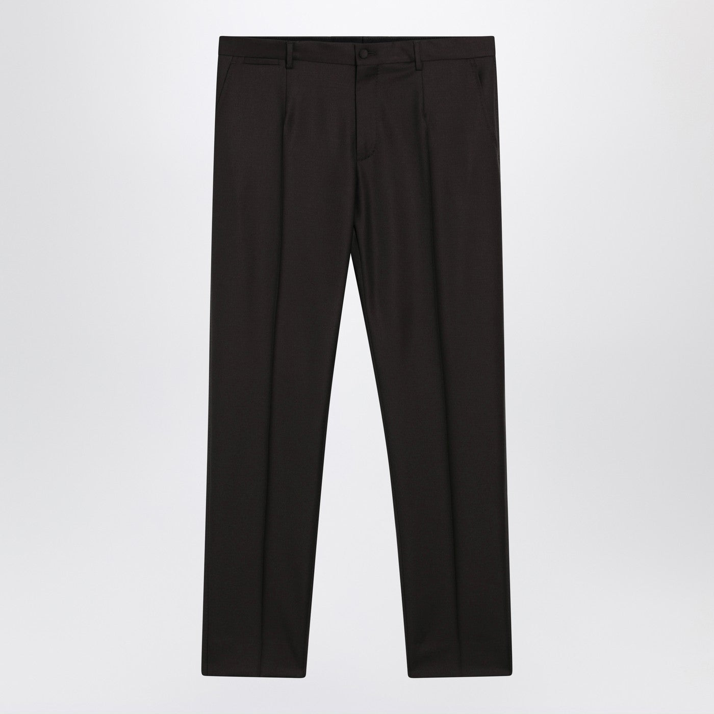 Dolce&Gabbana Brown Wool Trousers Men DOLCE & GABBANA