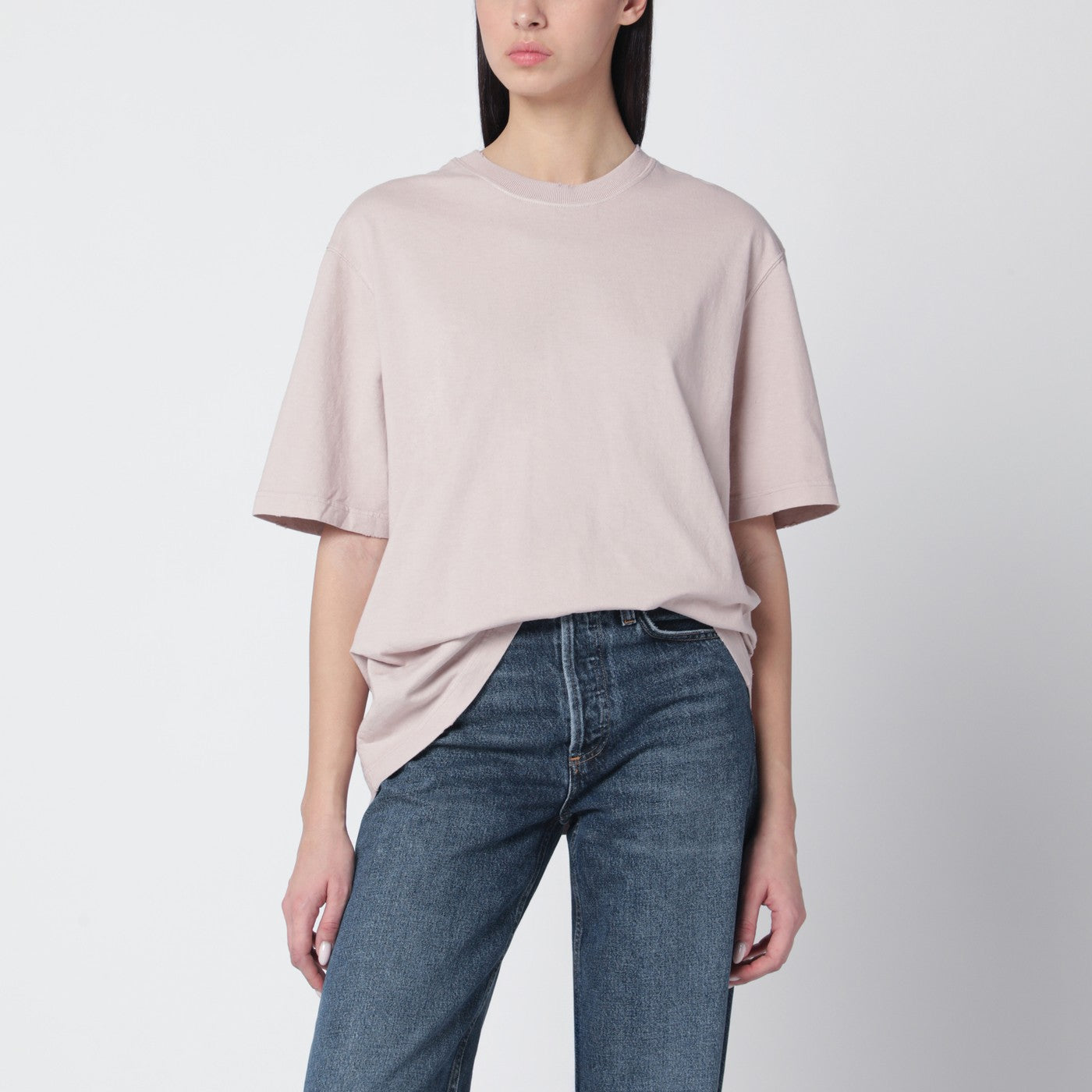 Golden Goose Pink T-Shirt With Reversed Logo Lettering On The Back Women GOLDEN GOOSE