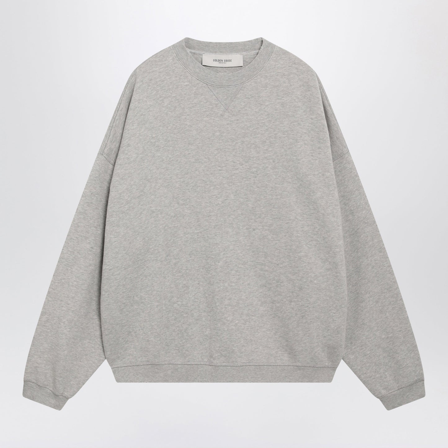 Golden Goose Journey Crewneck Cotton Sweatshirt In Grey Men GOLDEN GOOSE