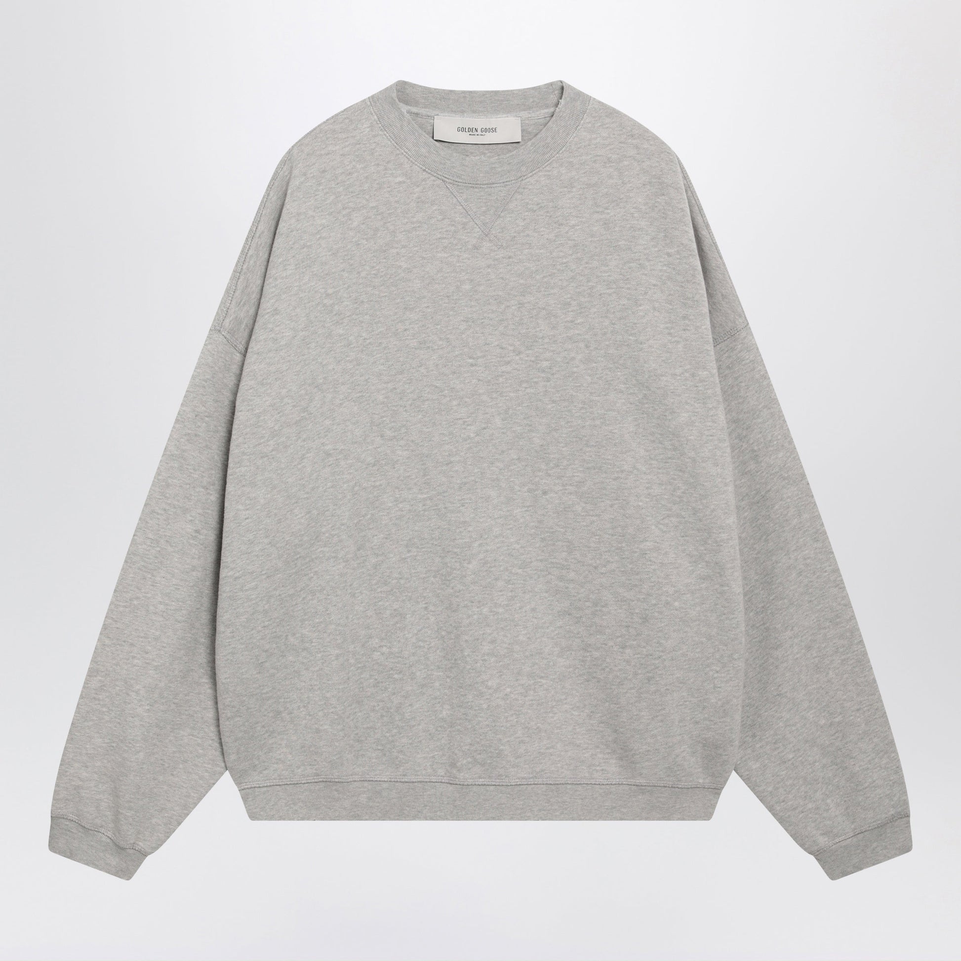 Golden Goose Journey Crewneck Cotton Sweatshirt In Grey Men GOLDEN GOOSE