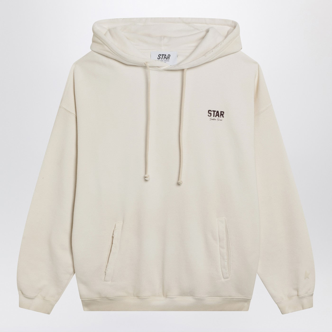 Golden Goose Star Sweatshirt In Lived-In Effect Cotton Men GOLDEN GOOSE