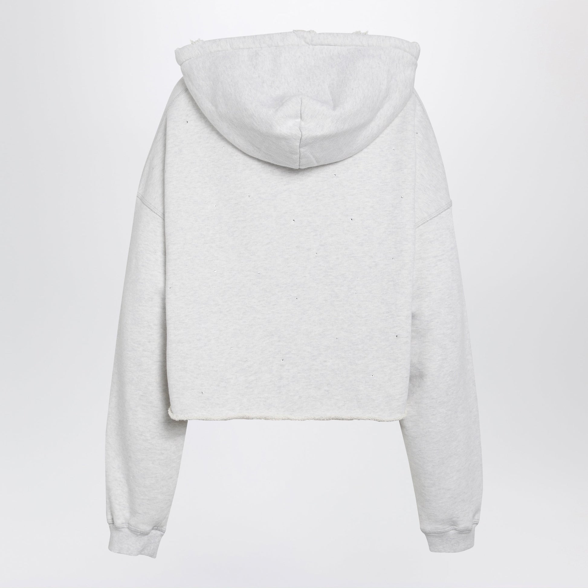 Golden Goose Star Sweatshirt With Crystal Embroidery In Grey Cotton Women GOLDEN GOOSE