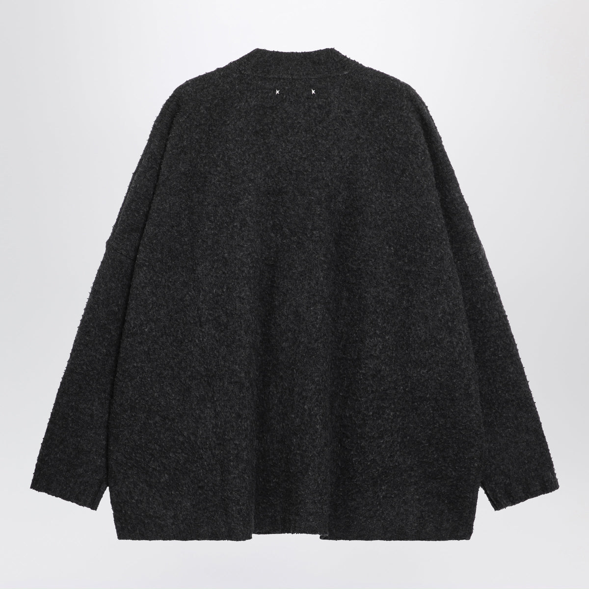 Golden Goose Grey Boucle Knit Cardigan In Wool Men GOLDEN GOOSE