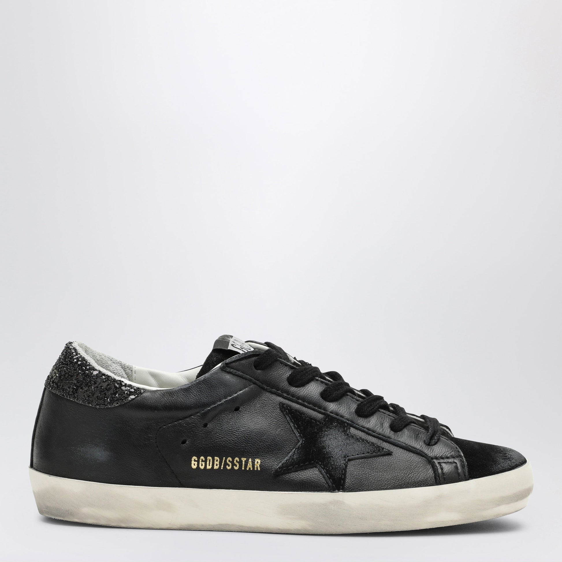 Golden Goose Super-Star Black Low Trainer With Rhinestones Women GOLDEN GOOSE