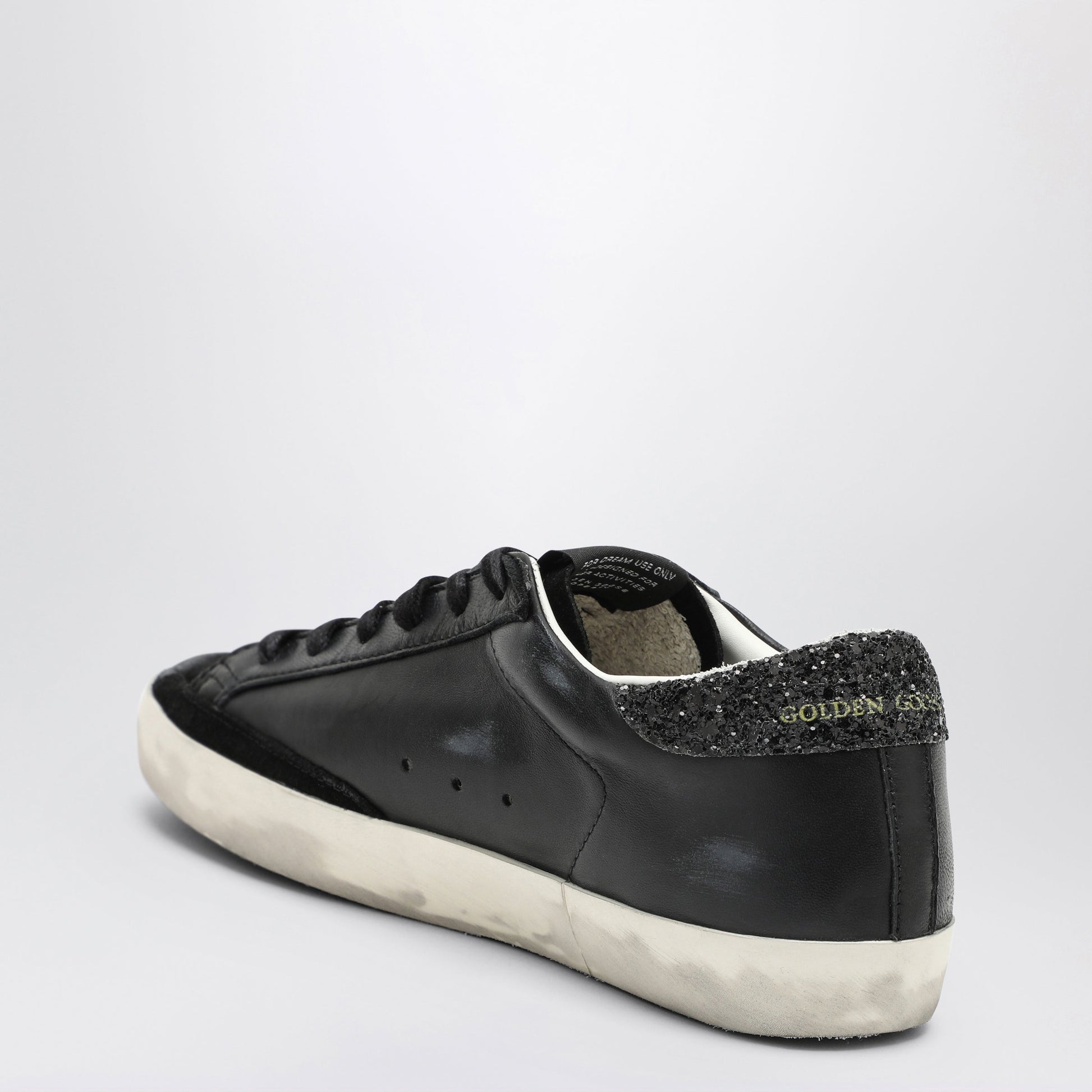 Golden Goose Super-Star Black Low Trainer With Rhinestones Women GOLDEN GOOSE