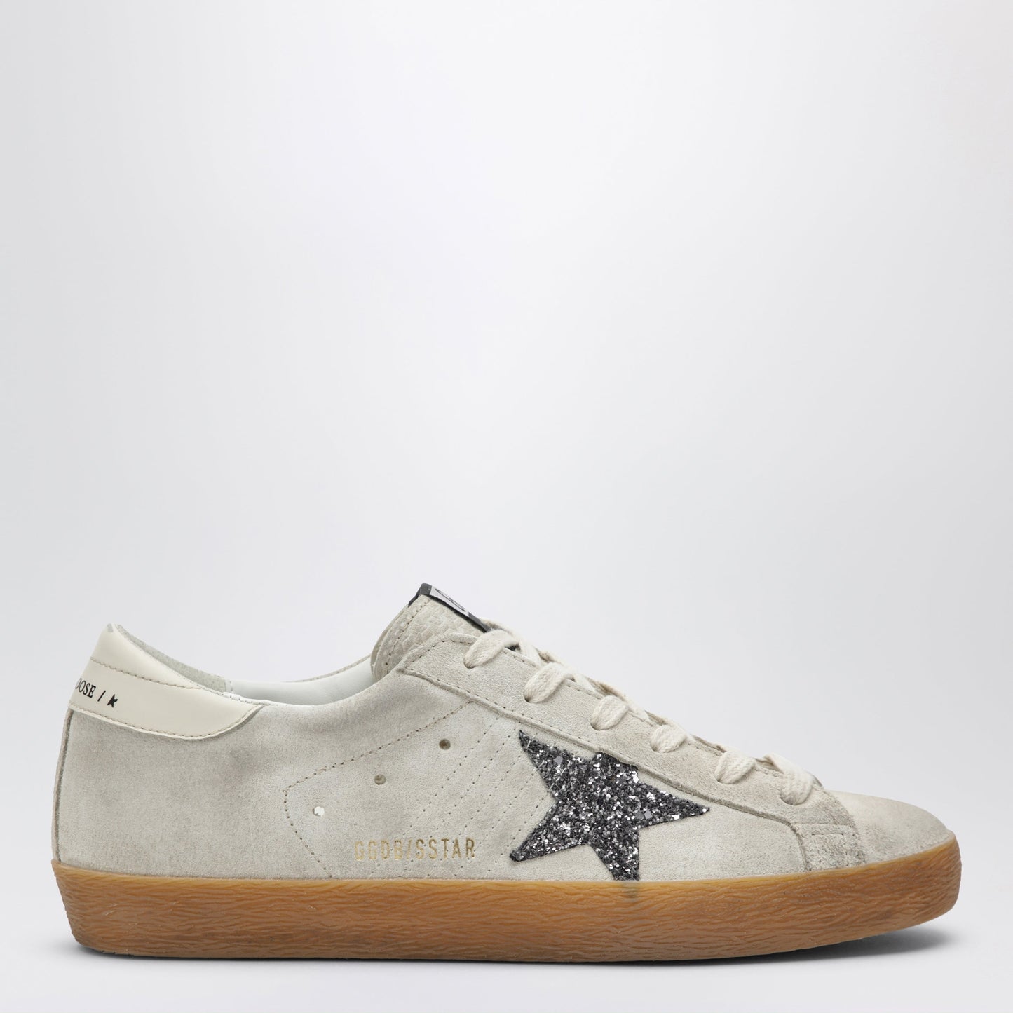 Golden Goose Golden Goose Super-Star Sneakers In Pearl With Glitter Star Women GOLDEN GOOSE