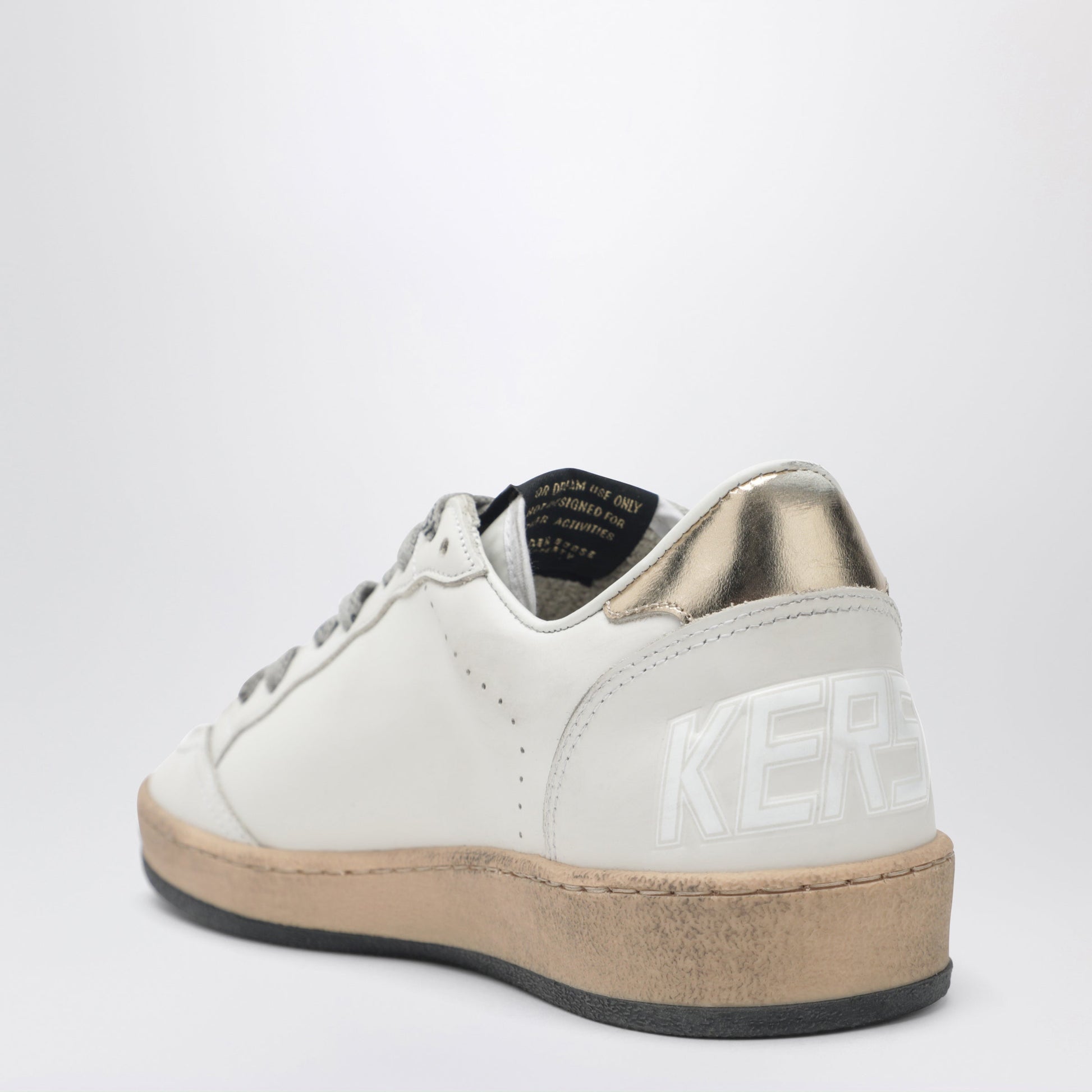 Golden Goose Ball Star Sneakers In Milk White/Gold With Vintage Effect Women GOLDEN GOOSE