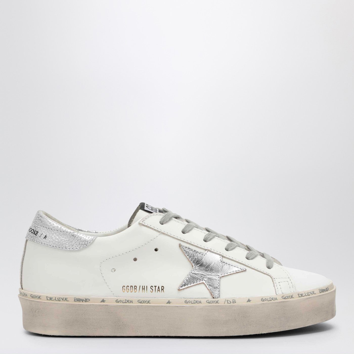 Golden Goose White/Silver Hi-Star Sneakers Women GOLDEN GOOSE
