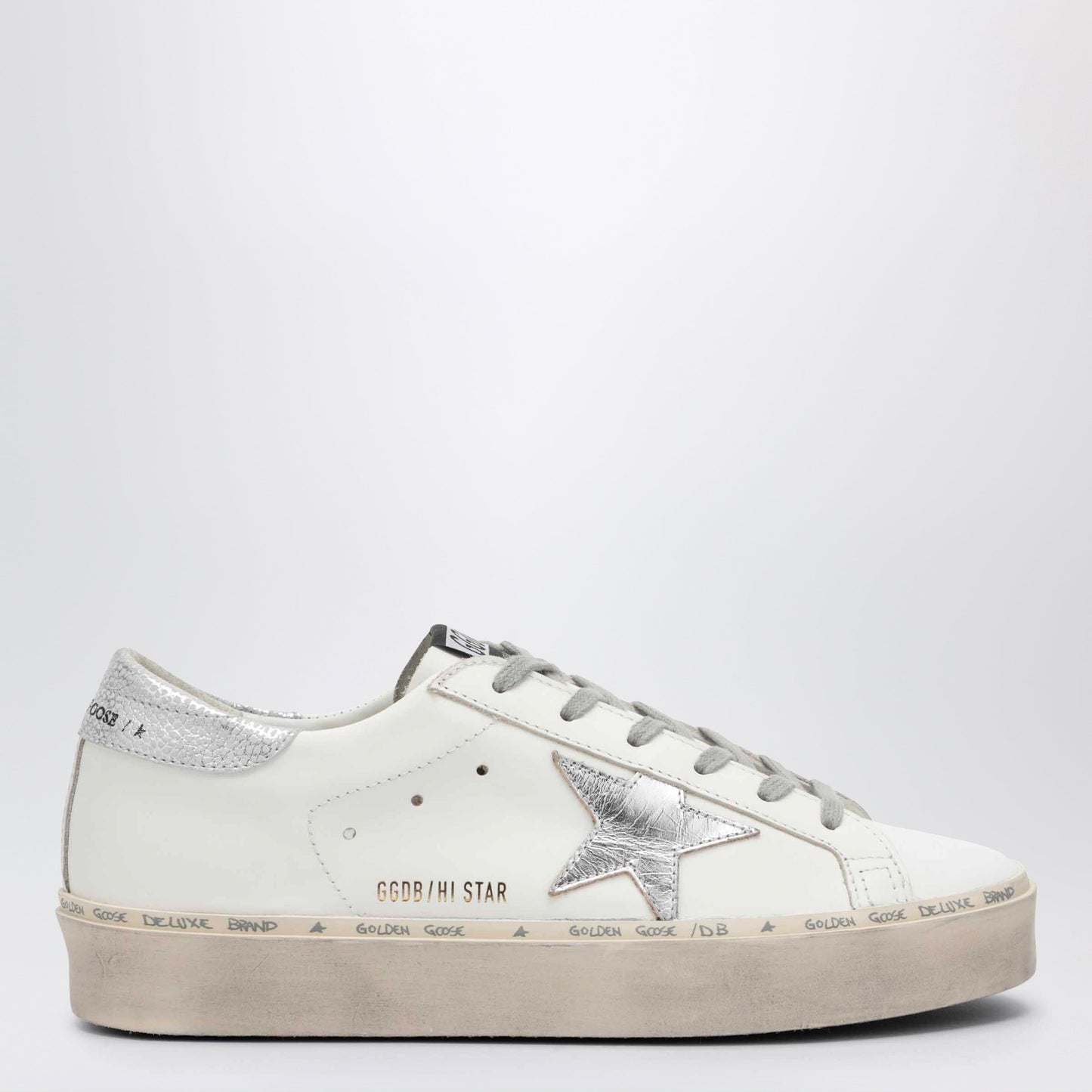 Golden Goose White/Silver Hi-Star Sneakers Women GOLDEN GOOSE