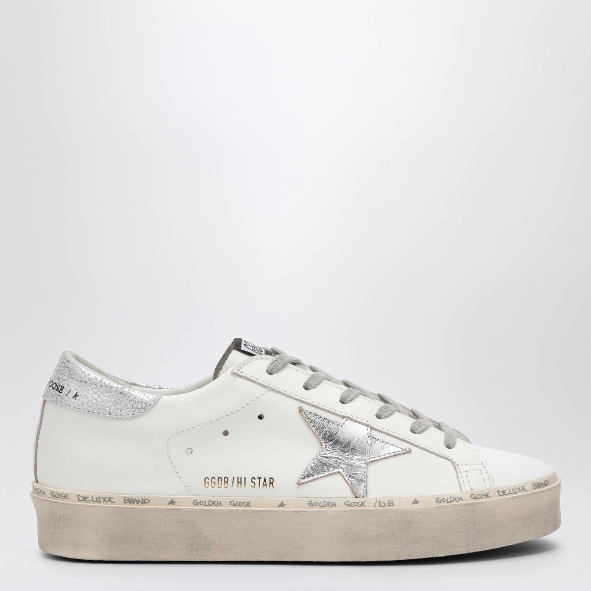 Golden Goose White/Silver Hi-Star Sneakers Women GOLDEN GOOSE