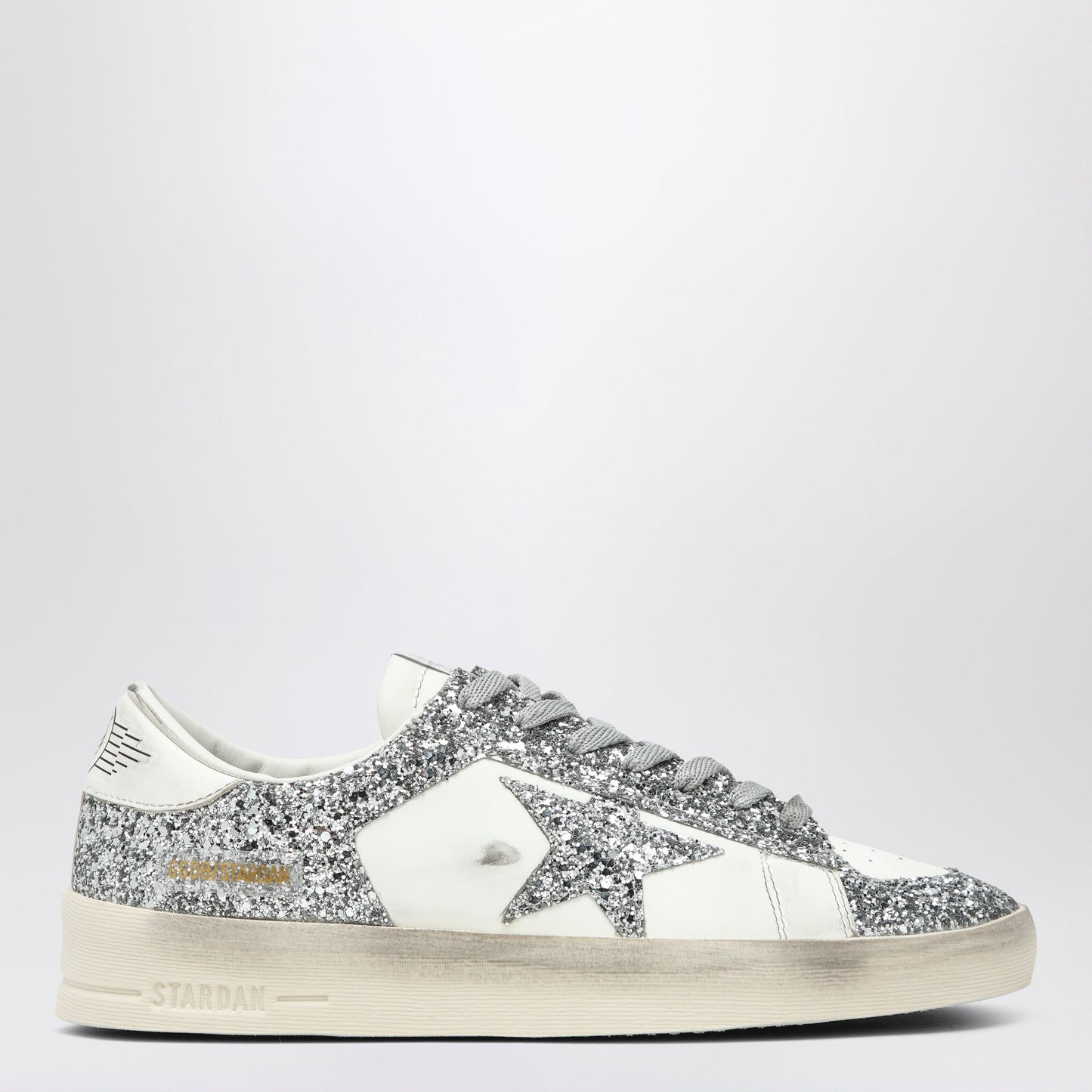 Golden Goose Stardan White/Glitter Silver Sneakers Women GOLDEN GOOSE