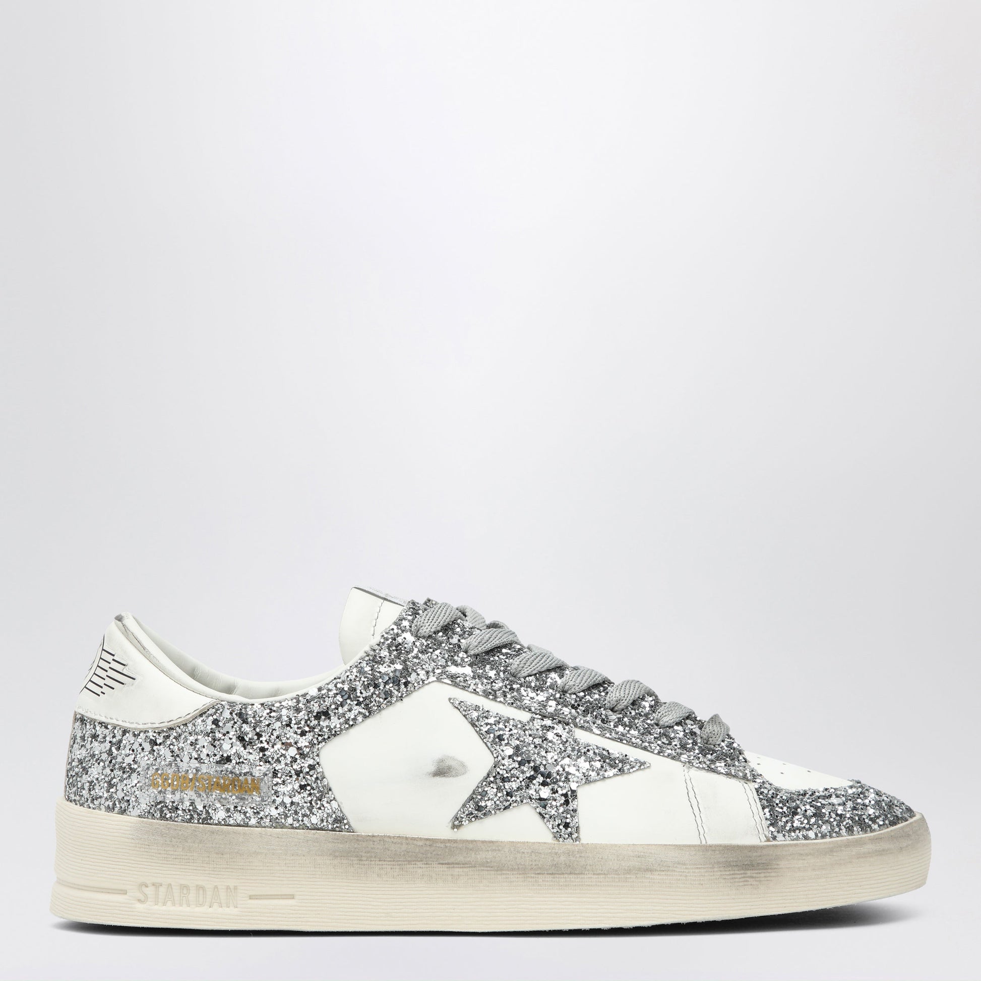 Golden Goose Stardan White/Glitter Silver Sneakers Women GOLDEN GOOSE