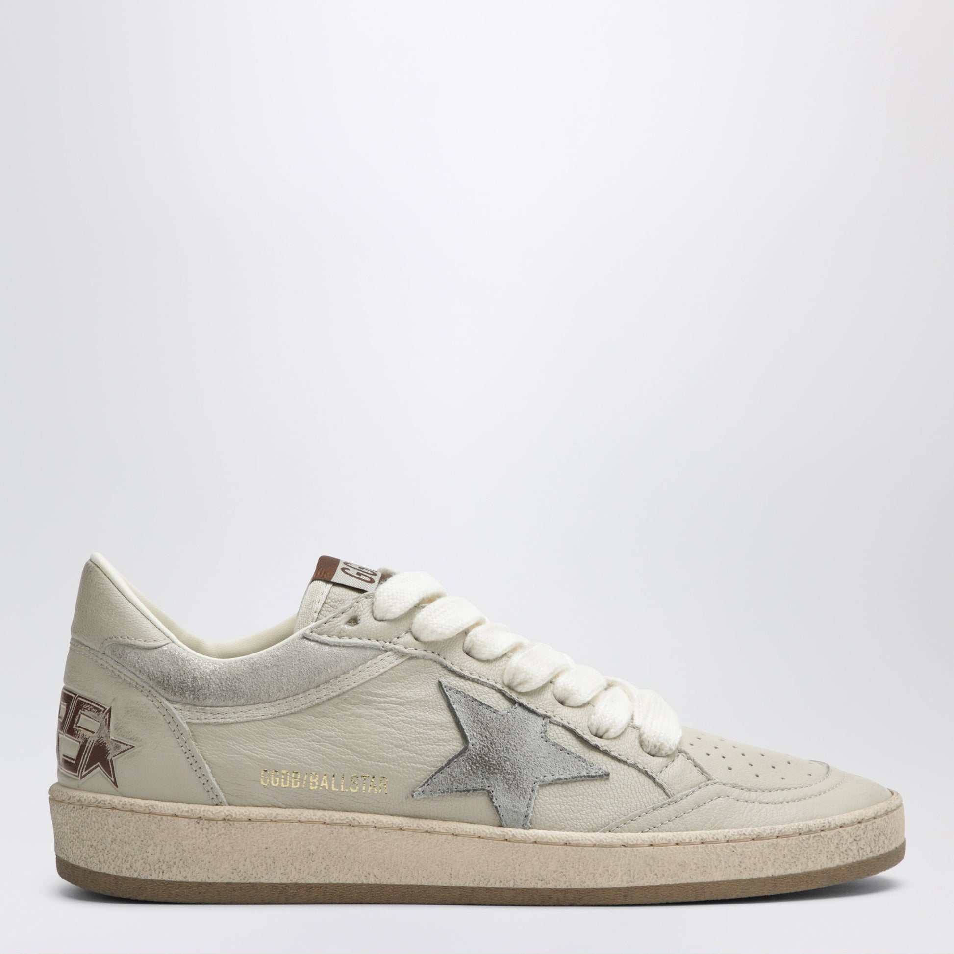 Golden Goose Ball Star Sneakers In Cream/Light Grey Women GOLDEN GOOSE