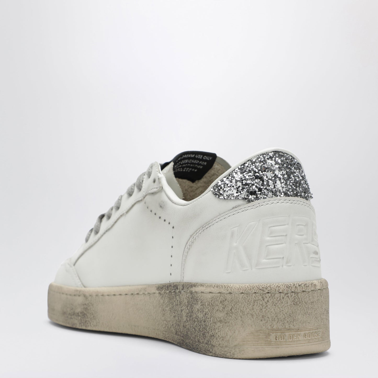 Golden Goose White/Silver/Platinum Glitter Ball Star Sneakers Women GOLDEN GOOSE