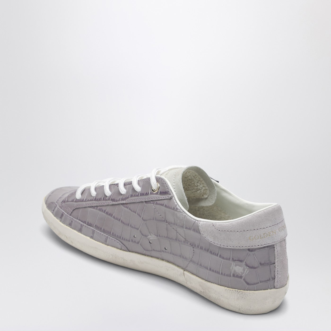 Golden Goose Super-Star Sneakers Lilac Crocodile-Effect Leather Women GOLDEN GOOSE
