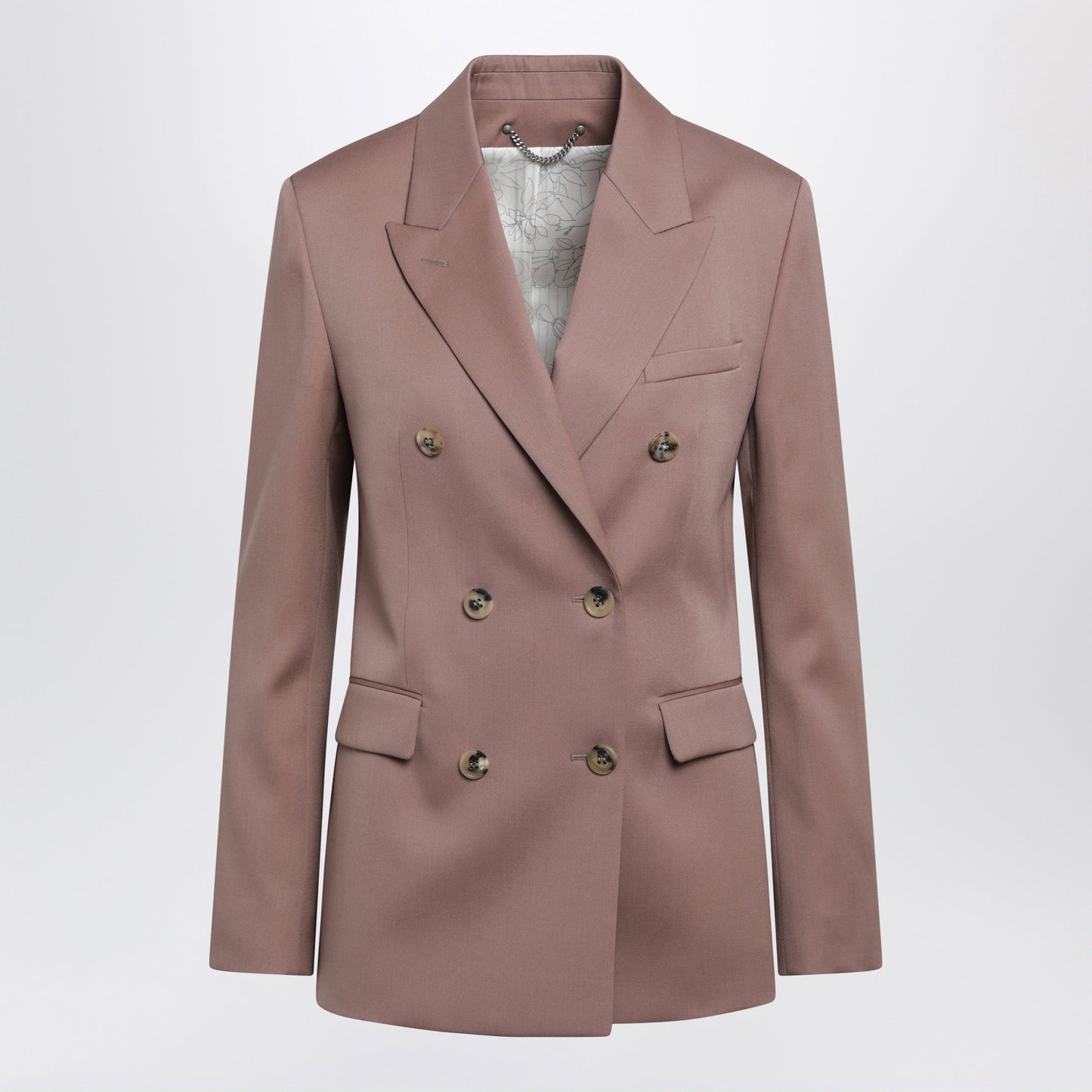 Golden Goose Double-Breasted Bronze Pink Virgin Wool Blazer Women GOLDEN GOOSE