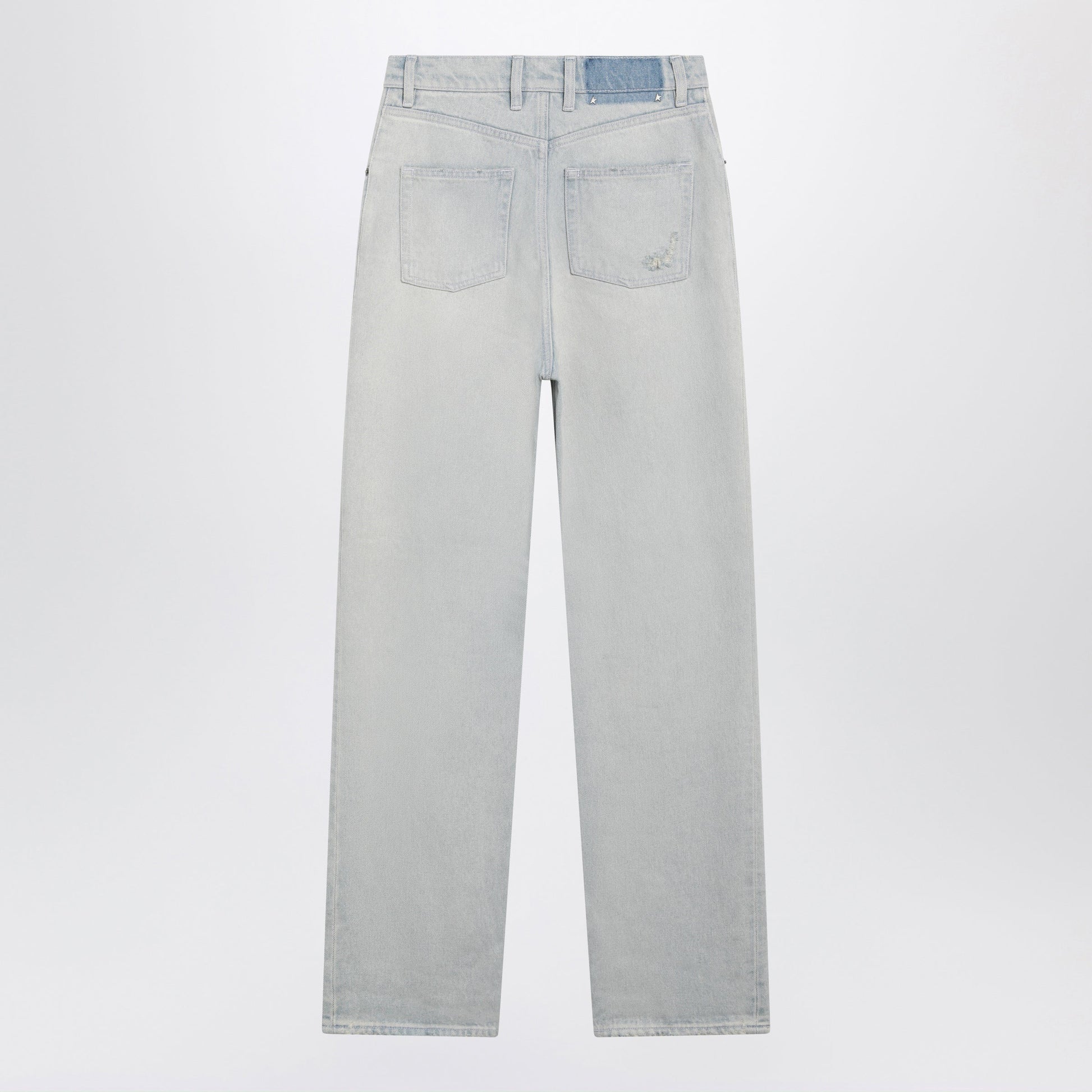 Golden Goose Light Blue Jeans With Cabochon Crystals Women GOLDEN GOOSE