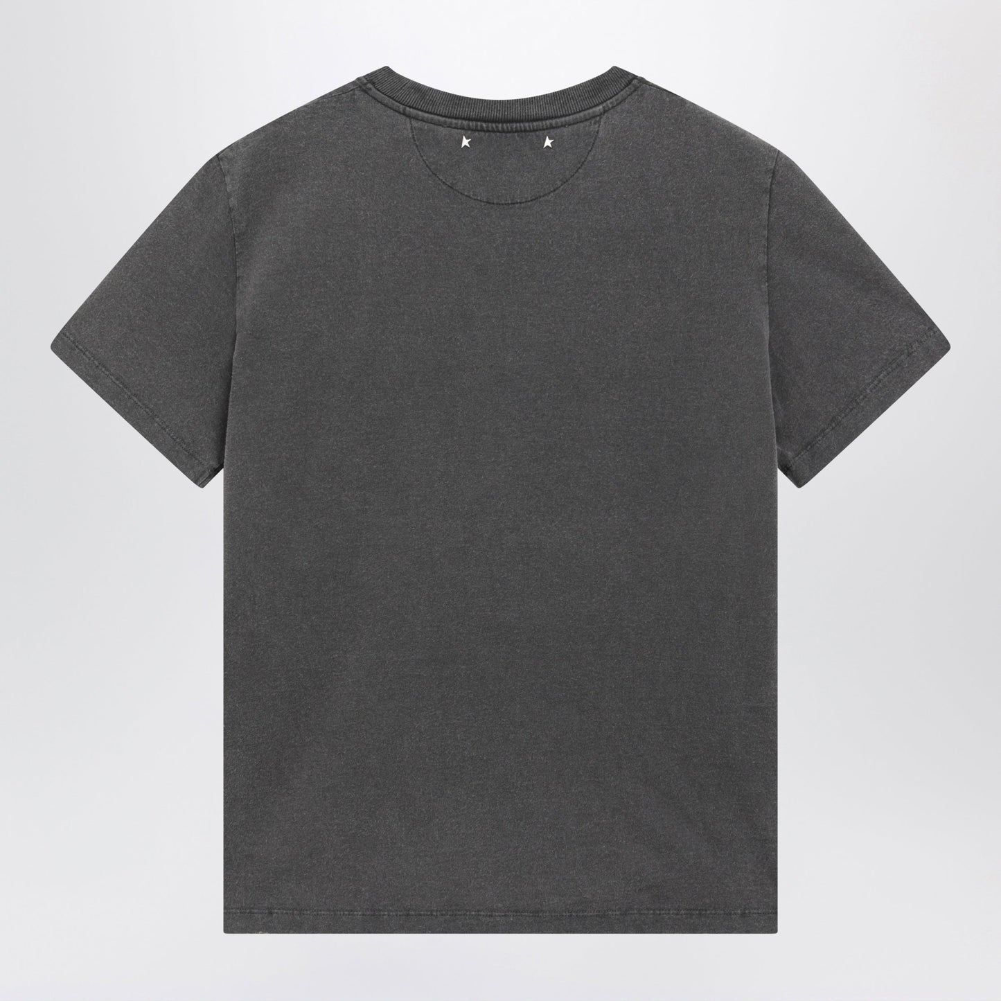 Golden Goose Anthracite Cotton T-Shirt With Cabochon Crystals Women GOLDEN GOOSE