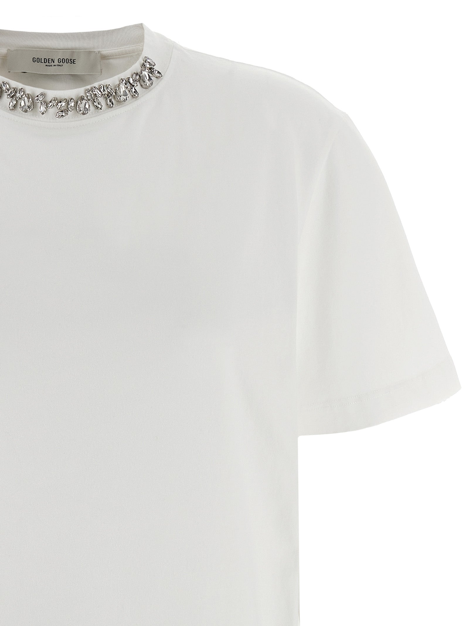 Golden Goose Women Crystal Crew Neck T-Shirt GOLDEN GOOSE