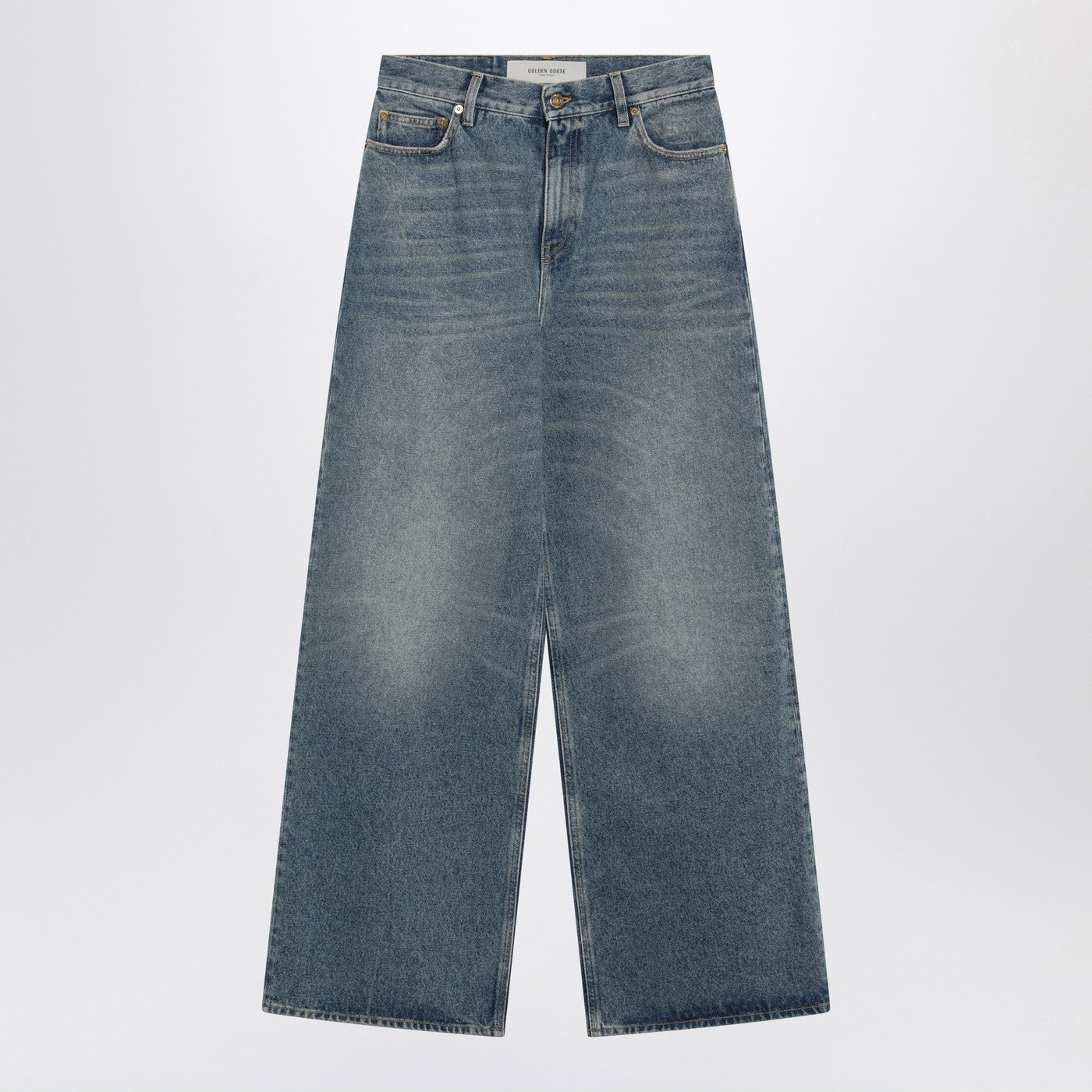 Golden Goose Blue Washed Wide-Leg Jeans Women GOLDEN GOOSE