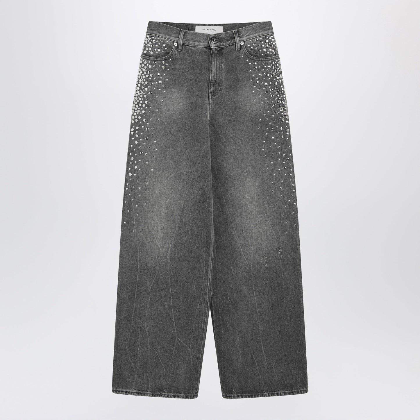Golden Goose Melody Vintage-Wash Cotton Boyfriend Jeans, Grey Women GOLDEN GOOSE