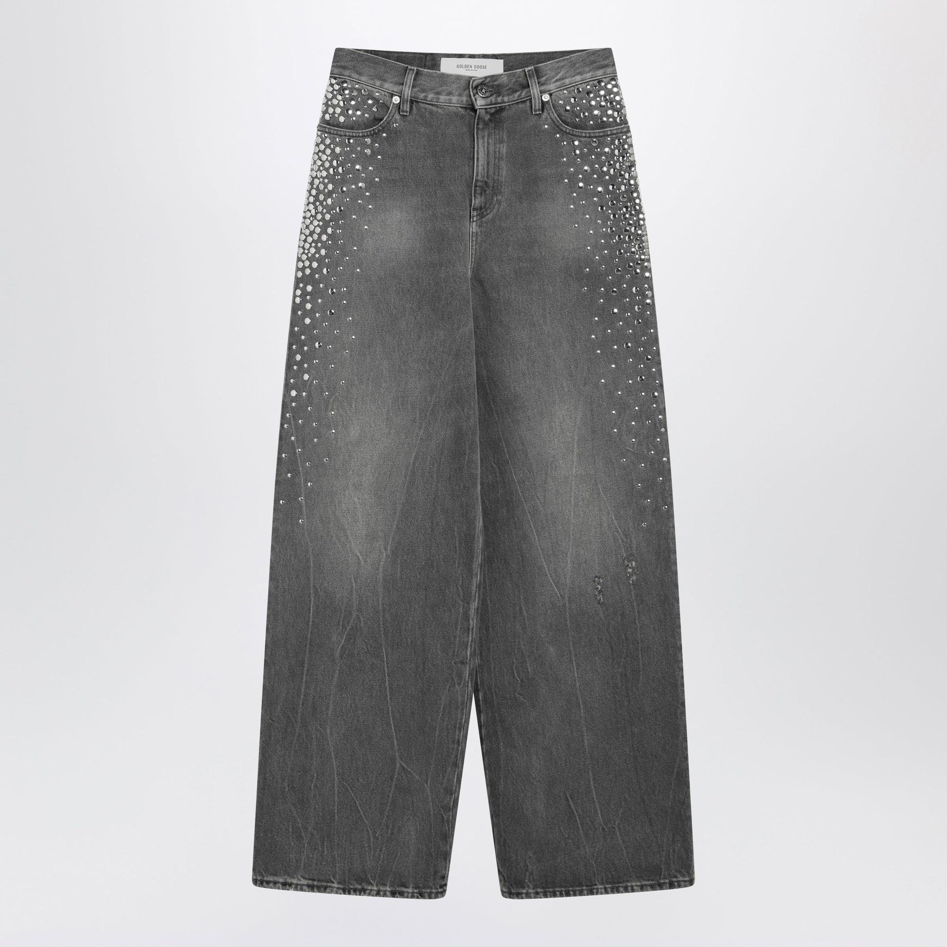 Golden Goose Melody Vintage-Wash Cotton Boyfriend Jeans, Grey Women GOLDEN GOOSE