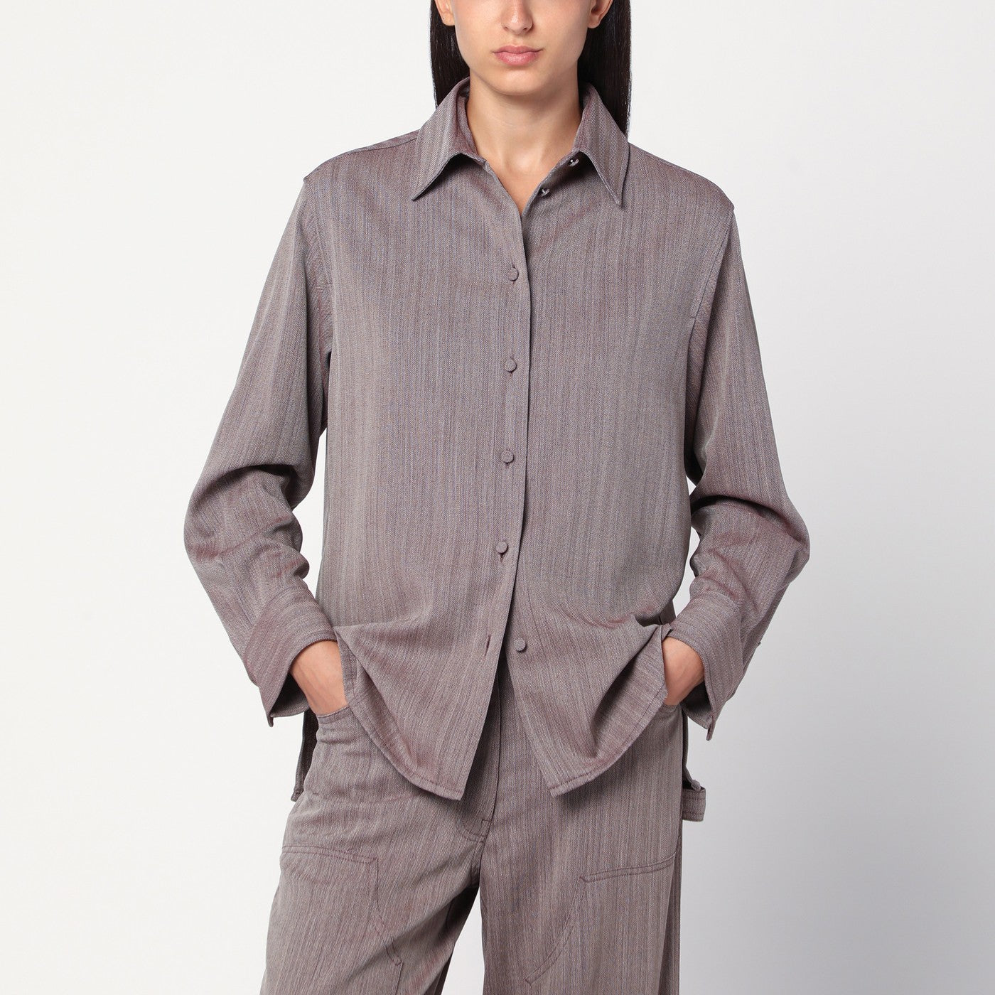 Golden Goose Garnet Shirt In Chevron Wool Blend Women GOLDEN GOOSE