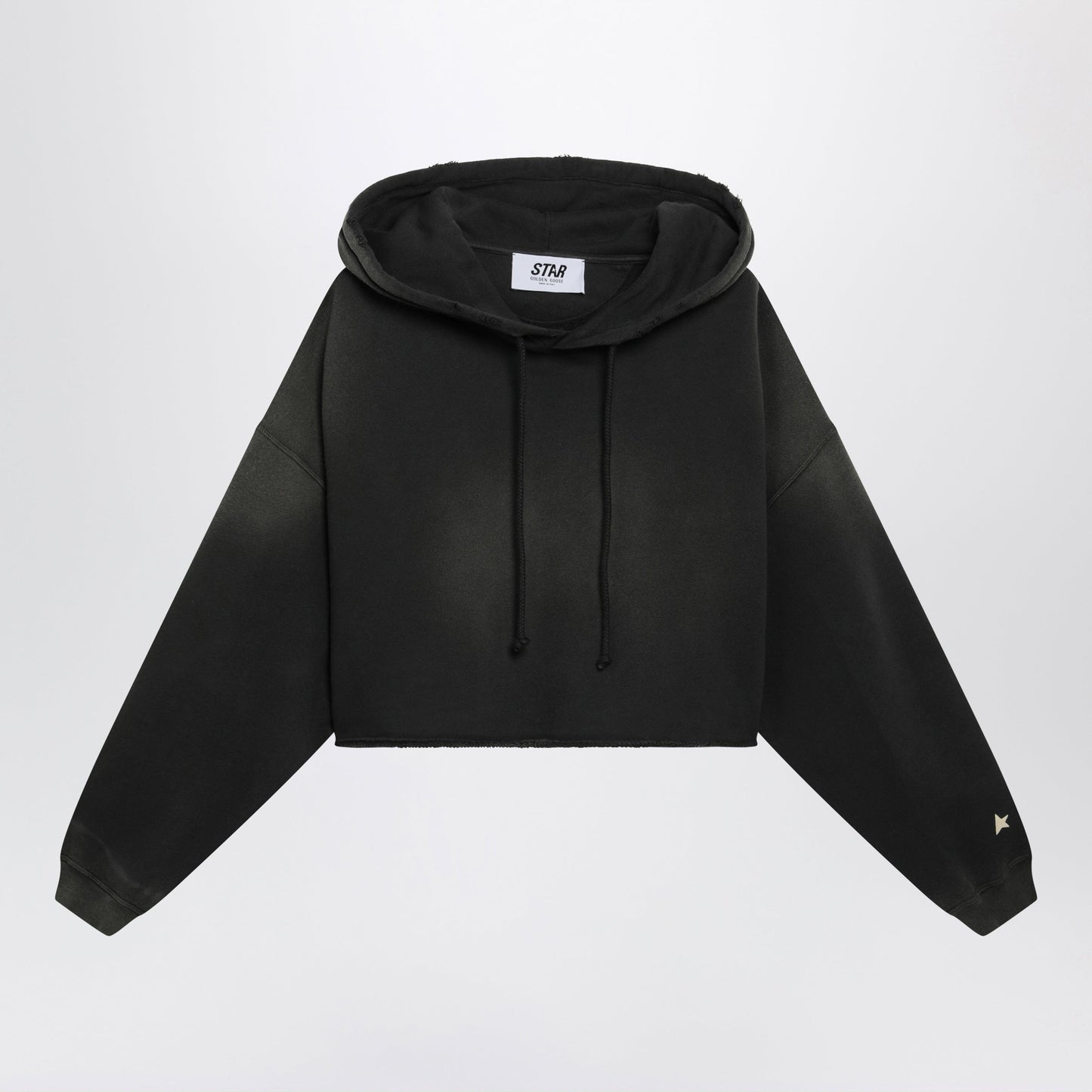 Golden Goose Charcoal Cotton Hooded Sweatshirt Women GOLDEN GOOSE