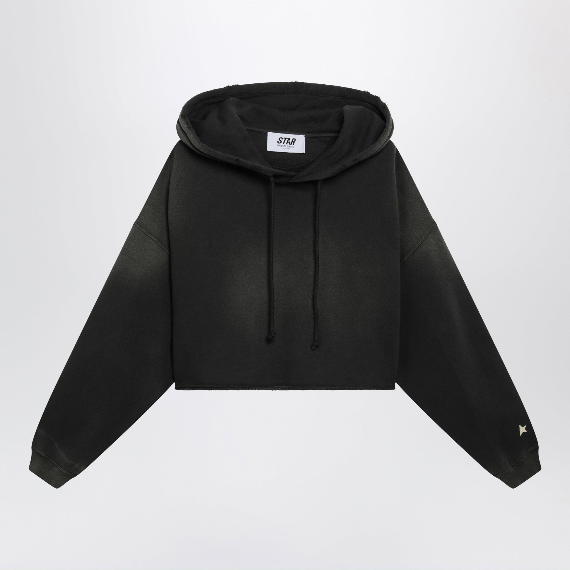Golden Goose Charcoal Cotton Hooded Sweatshirt Women GOLDEN GOOSE