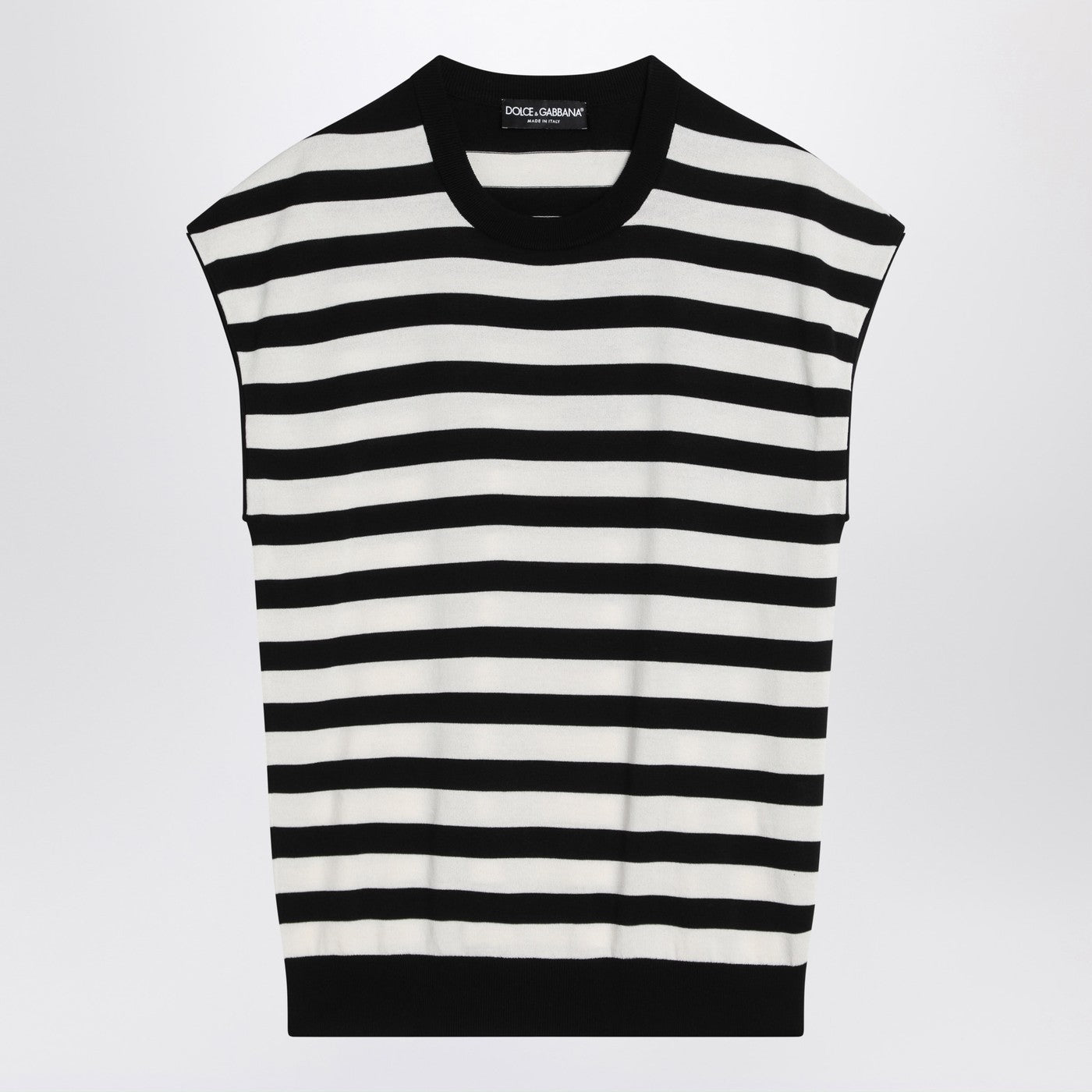 Dolce&Gabbana Sleeveless Kimono-Style Striped Sweater Men DOLCE & GABBANA
