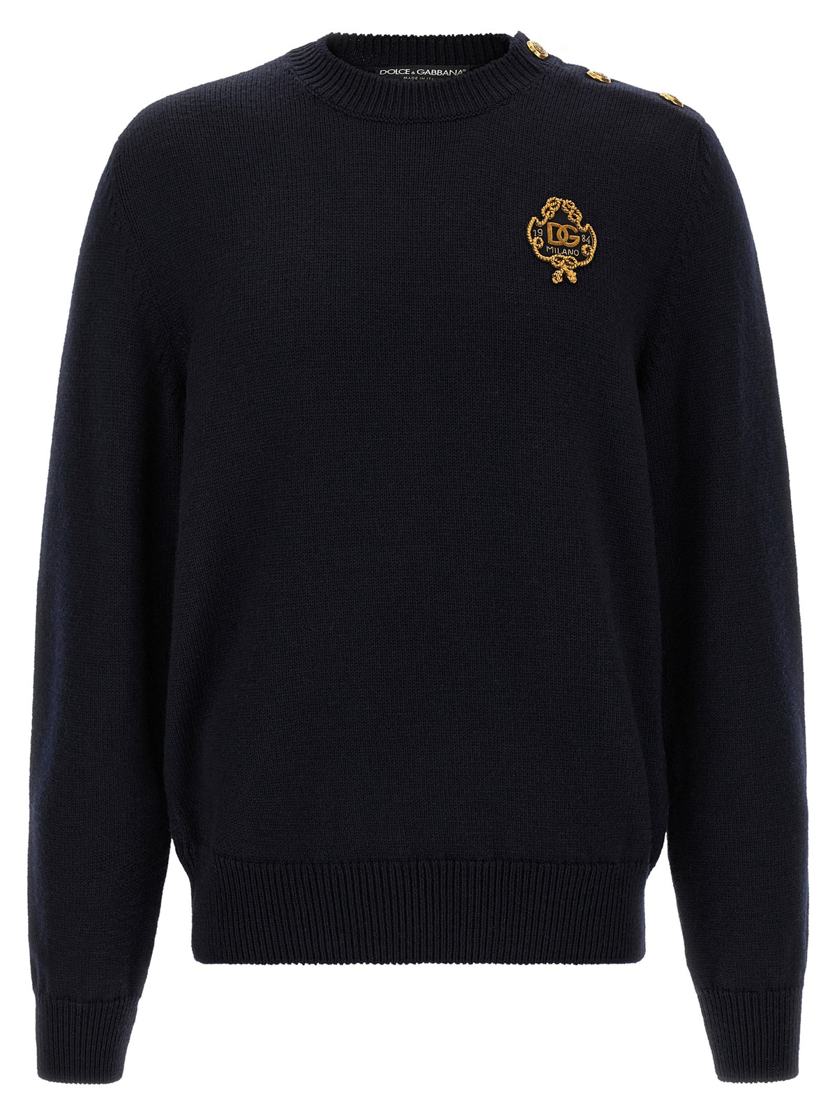 Dolce & Gabbana Men Embroidered Coat Of Arms Sweater DOLCE & GABBANA