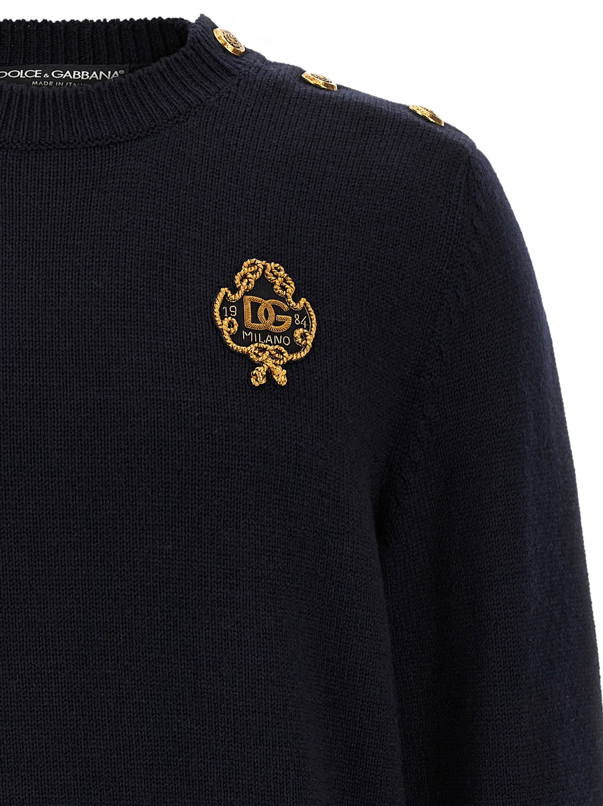 Dolce & Gabbana Men Embroidered Coat Of Arms Sweater DOLCE & GABBANA