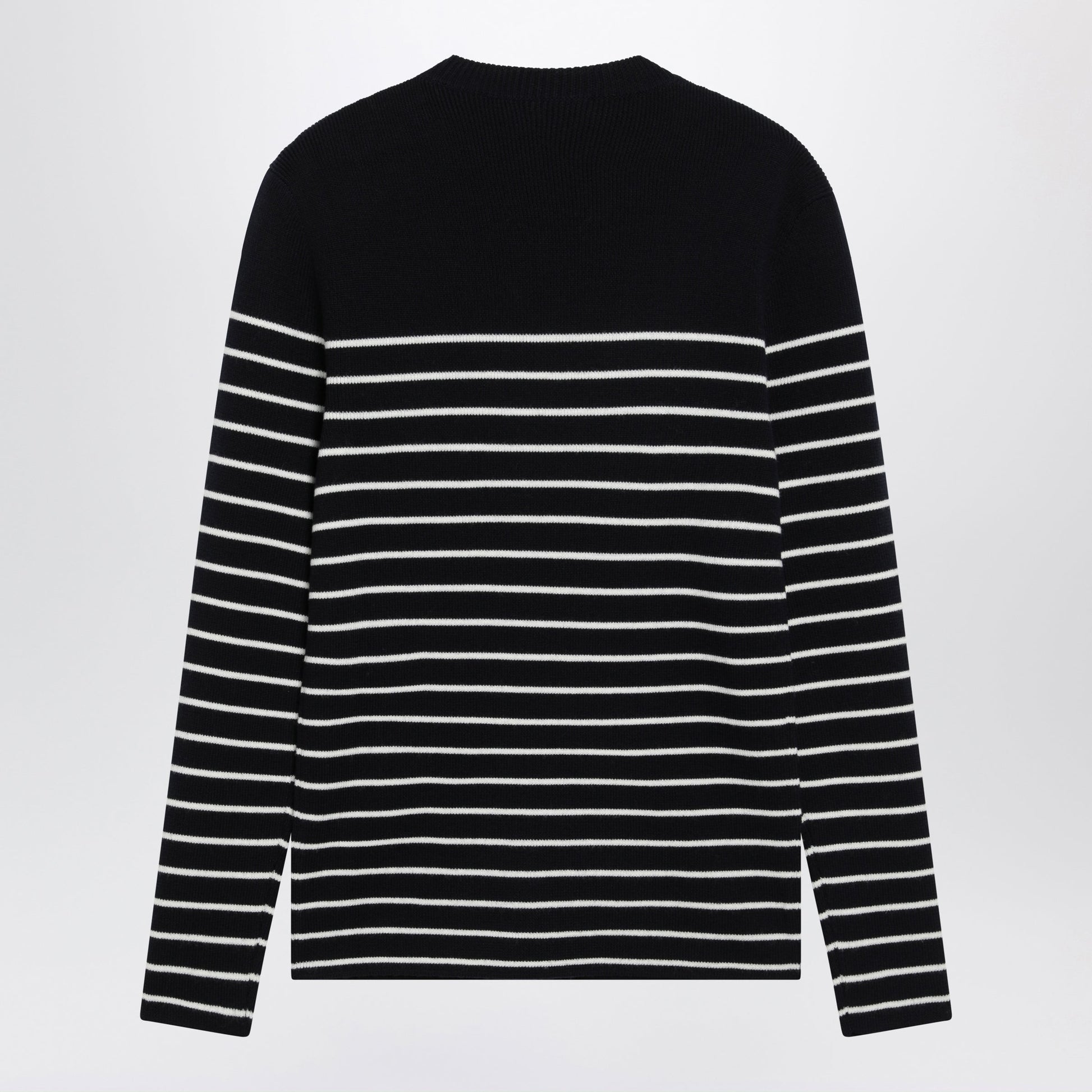 Dolce&Gabbana Blue/White Striped Wool Sweater With Buttons Men DOLCE & GABBANA