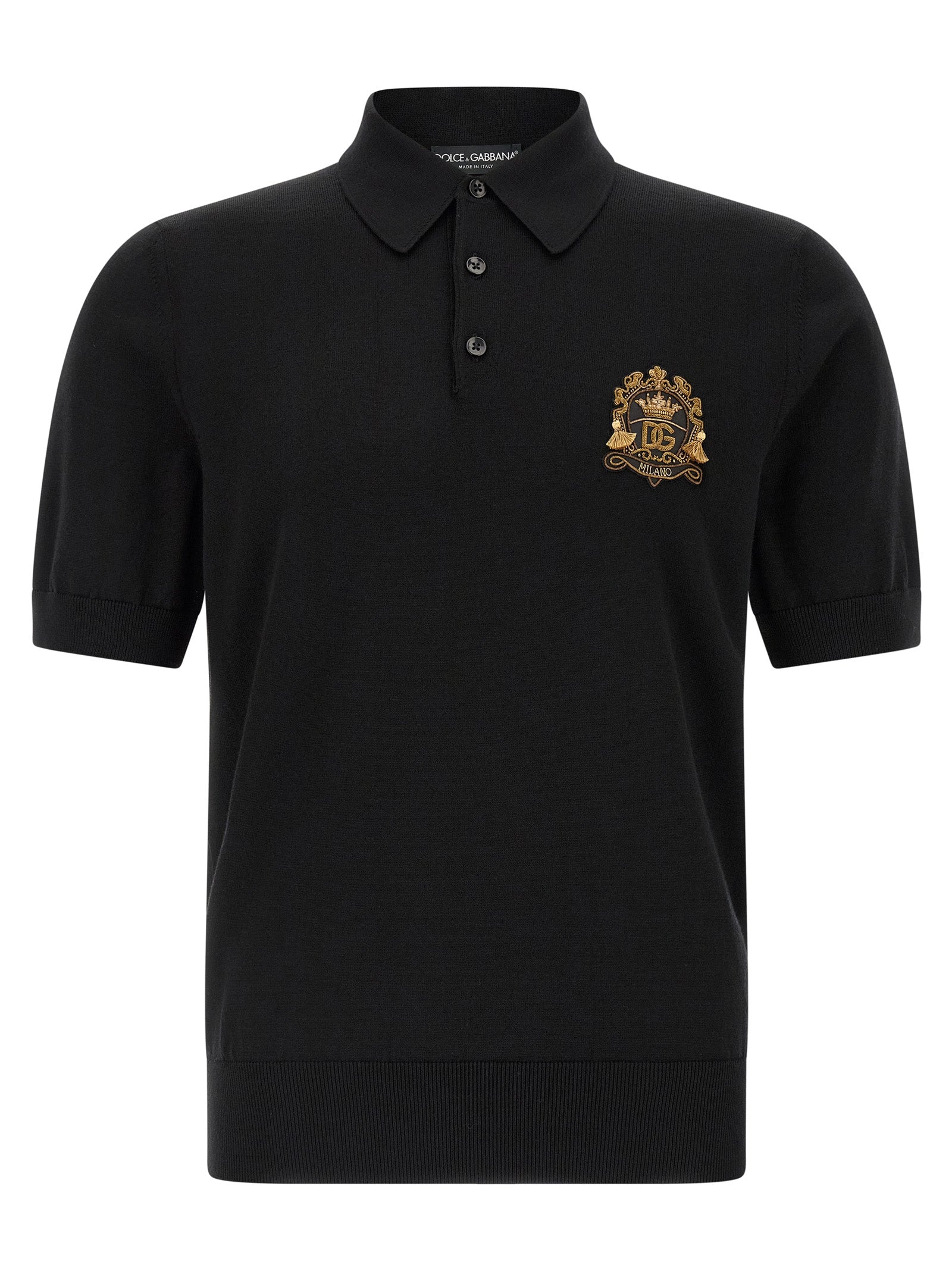Dolce & Gabbana Men Heraldic Patch Polo Shirt DOLCE & GABBANA