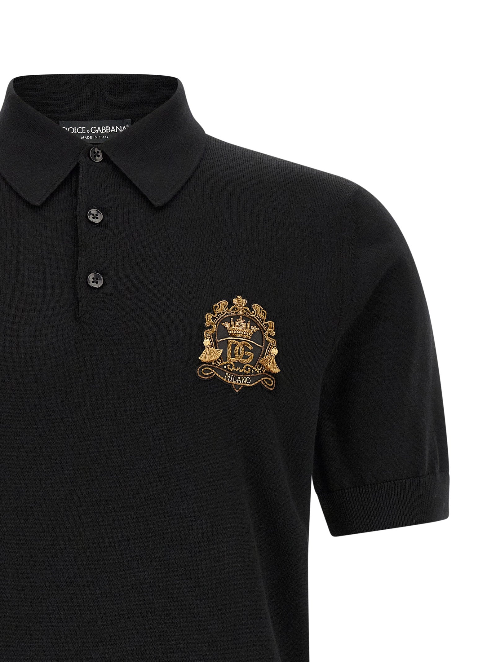 Dolce & Gabbana Men Heraldic Patch Polo Shirt DOLCE & GABBANA