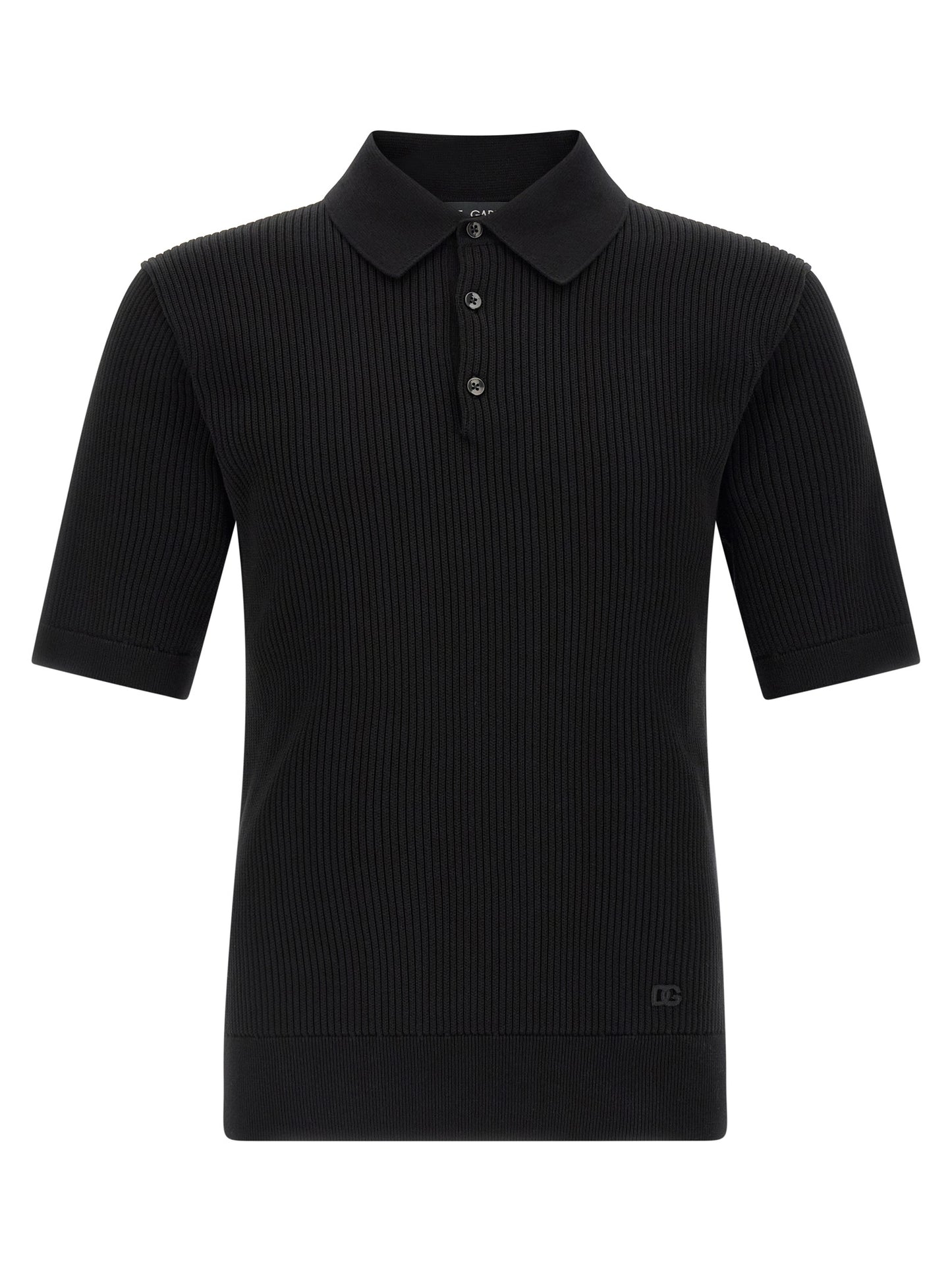 Dolce & Gabbana Men Micro-Ribbed Polo Shirt DOLCE & GABBANA