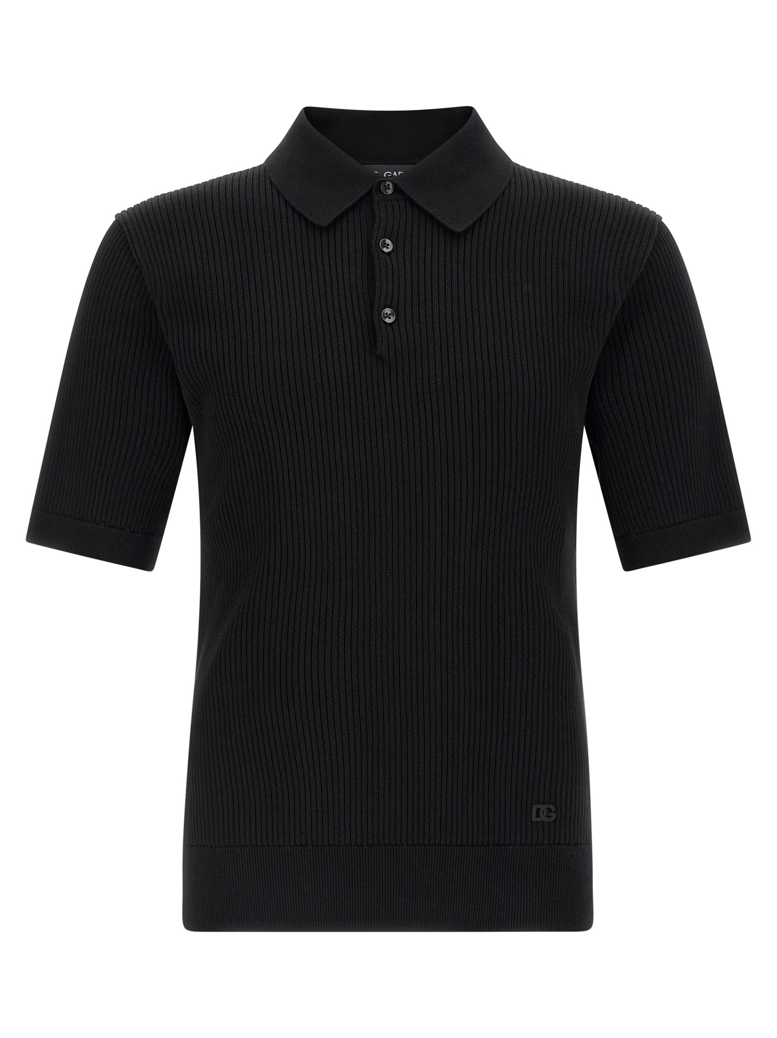 Dolce & Gabbana Men Micro-Ribbed Polo Shirt DOLCE & GABBANA